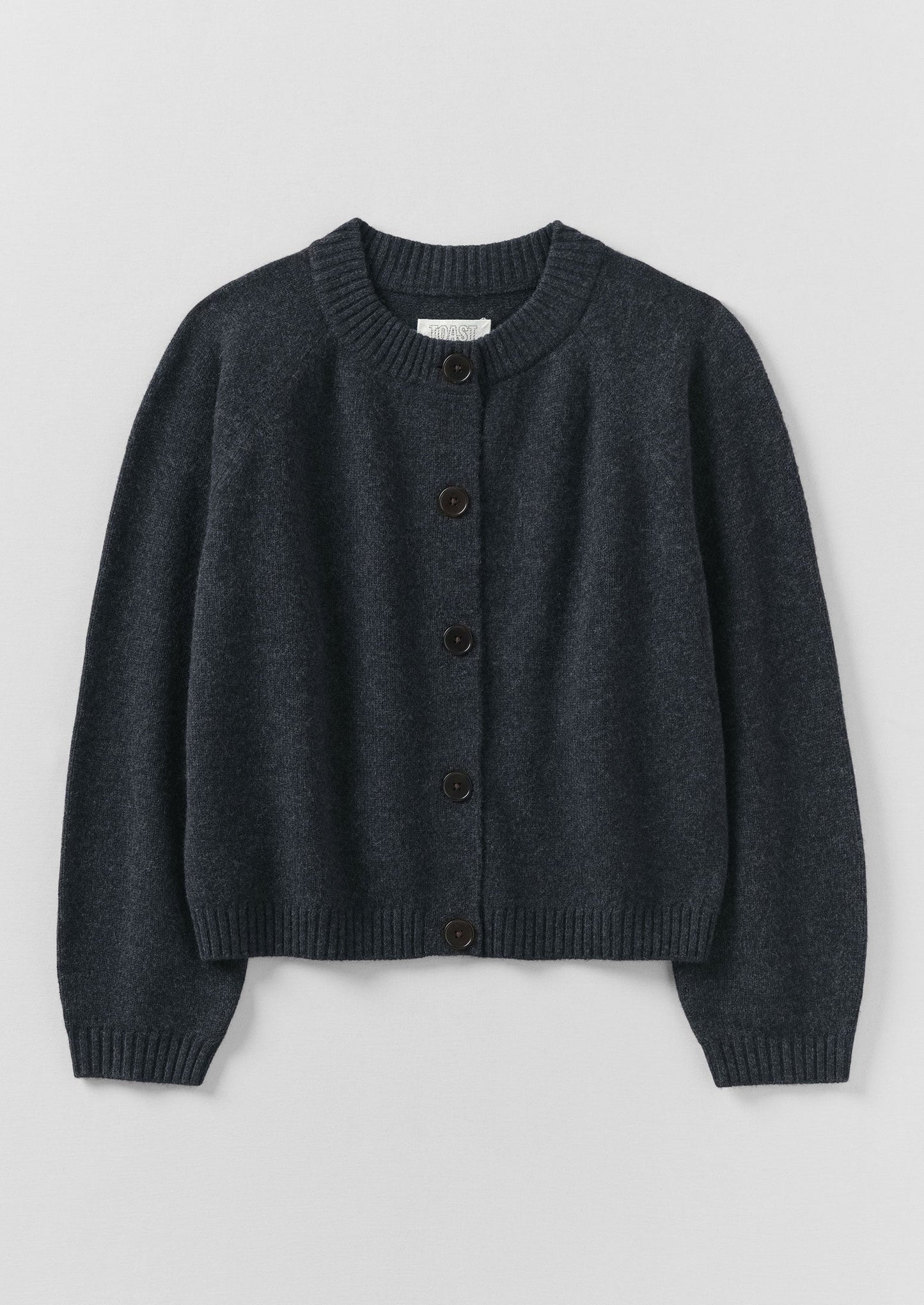 Cardigan raglan in lana e cashmere Eden | Carbone
