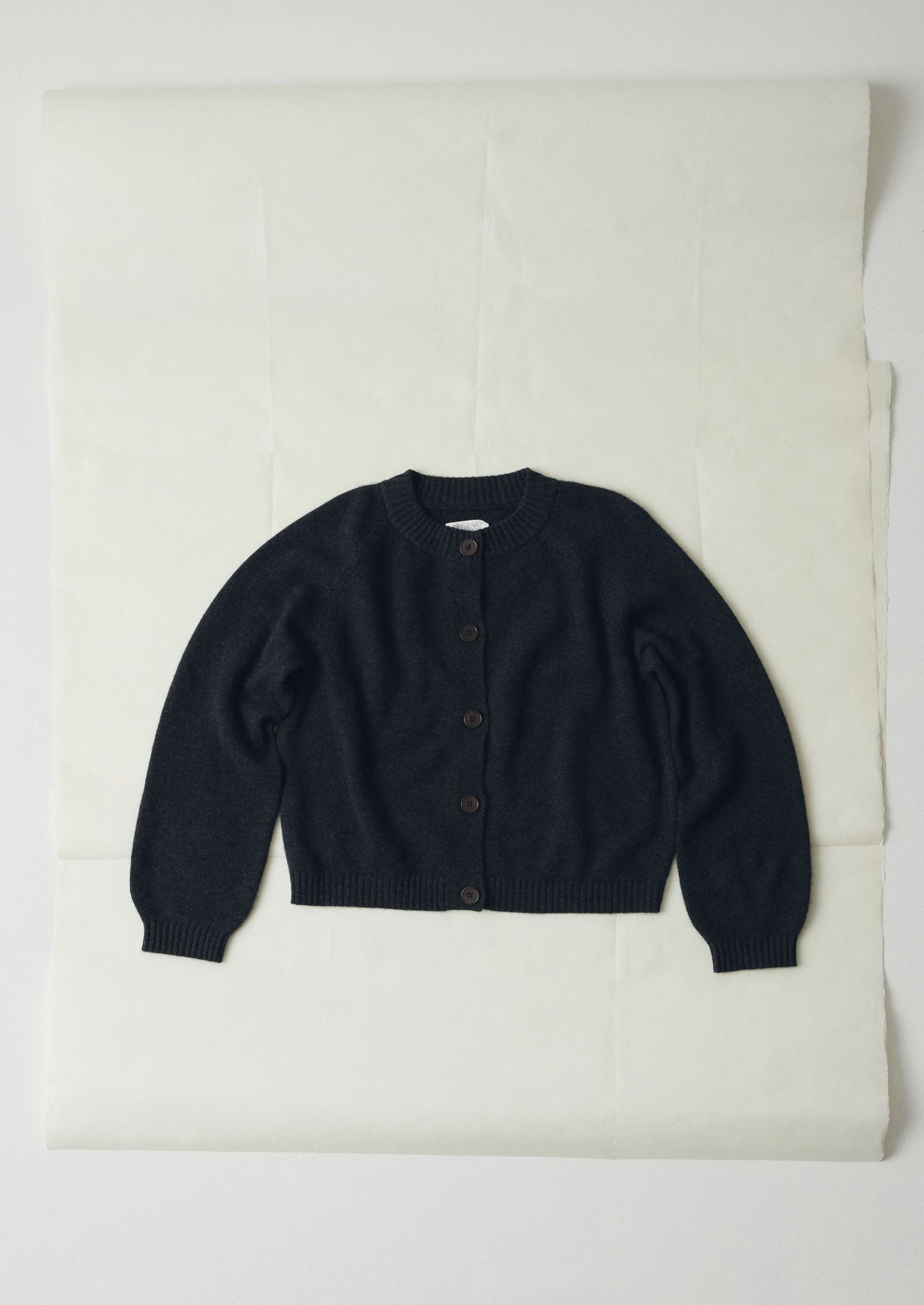 Cardigan raglan in lana e cashmere Eden | Carbone