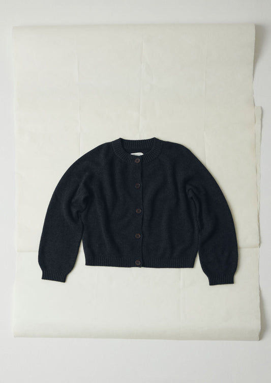 Cardigan raglan in lana e cashmere Eden | Carbone