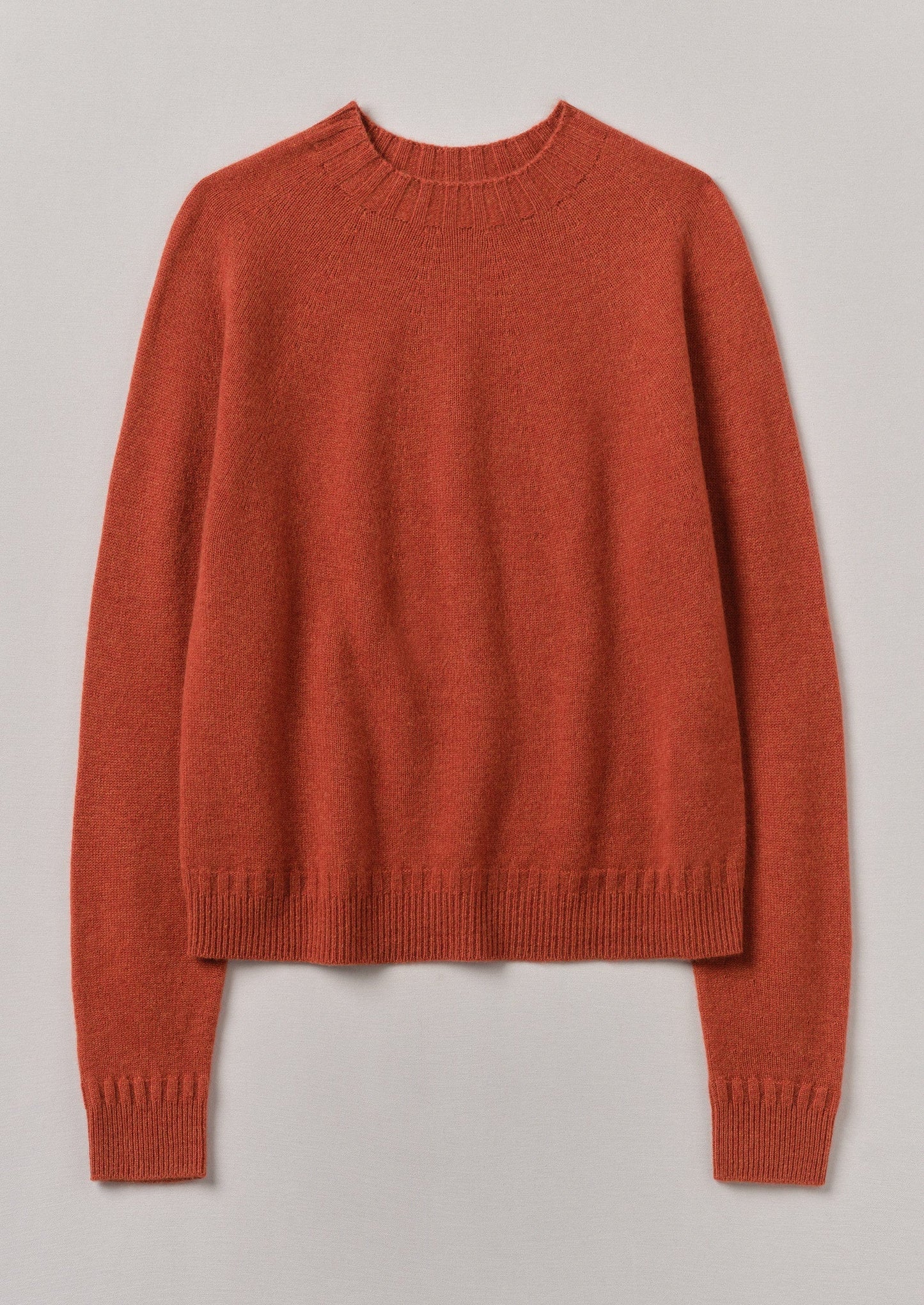 Maglione girocollo in lana e cashmere | Terracotta