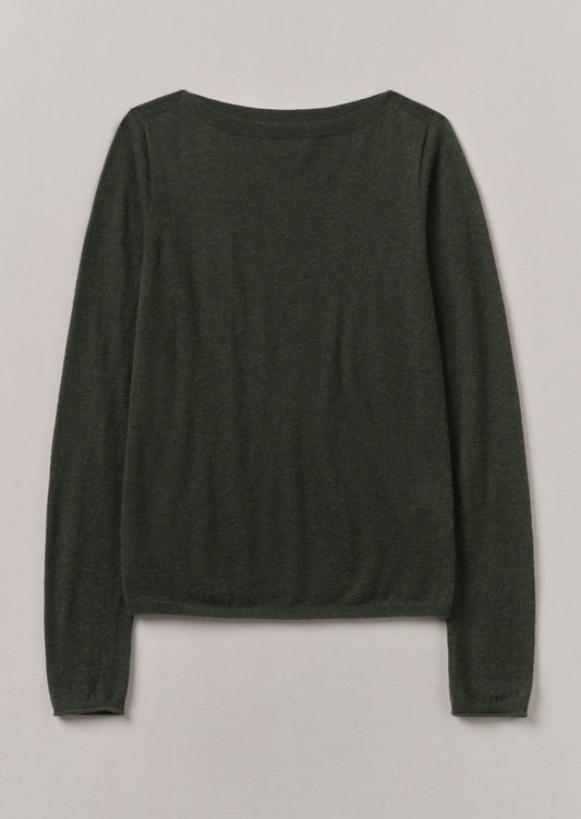 Maglione in lana fine e cashmere | Verde oliva