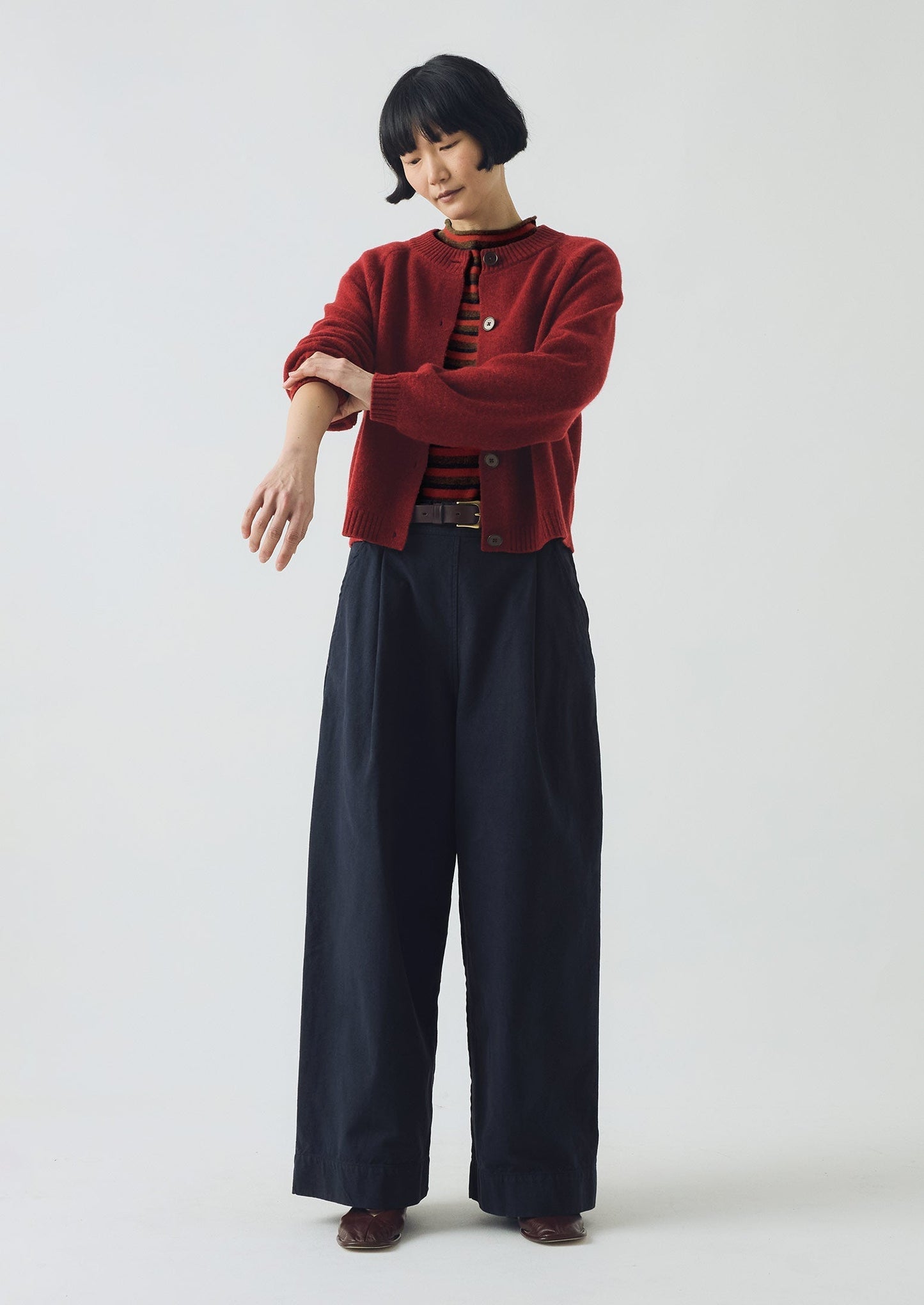 Cardigan raglan in lana e cashmere Eden | Acetosella rossa