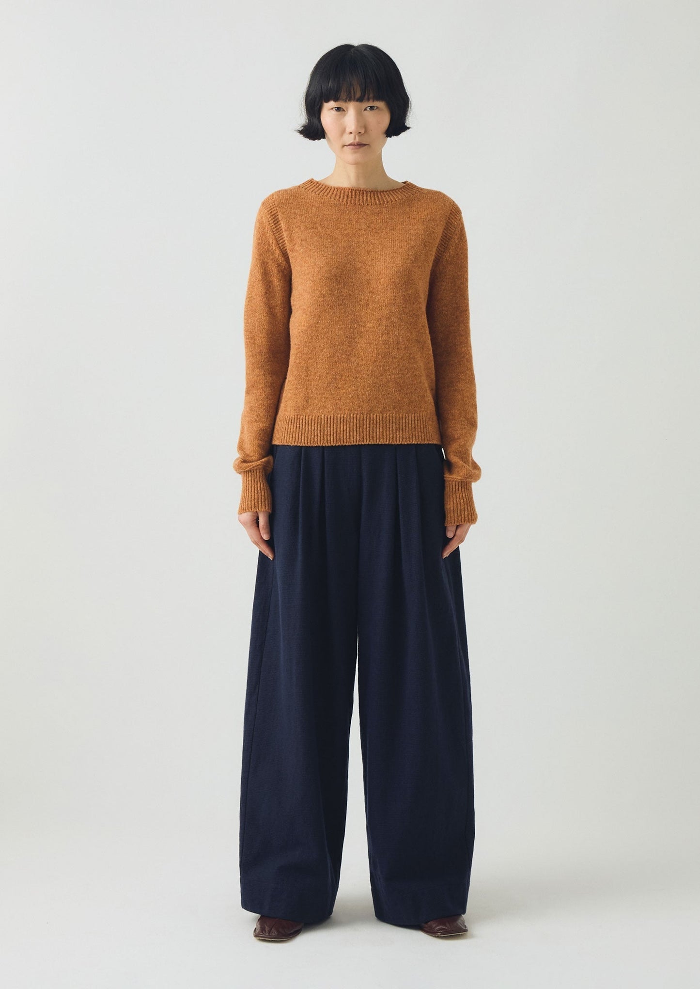 Maglione di lana color mélange | Zenzero
