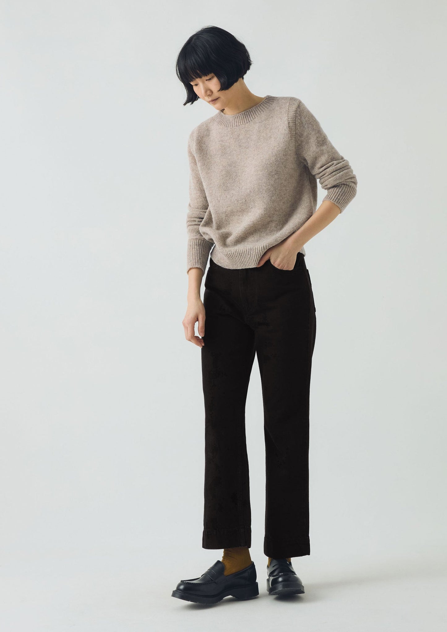 Maglione di lana color avena | Avena
