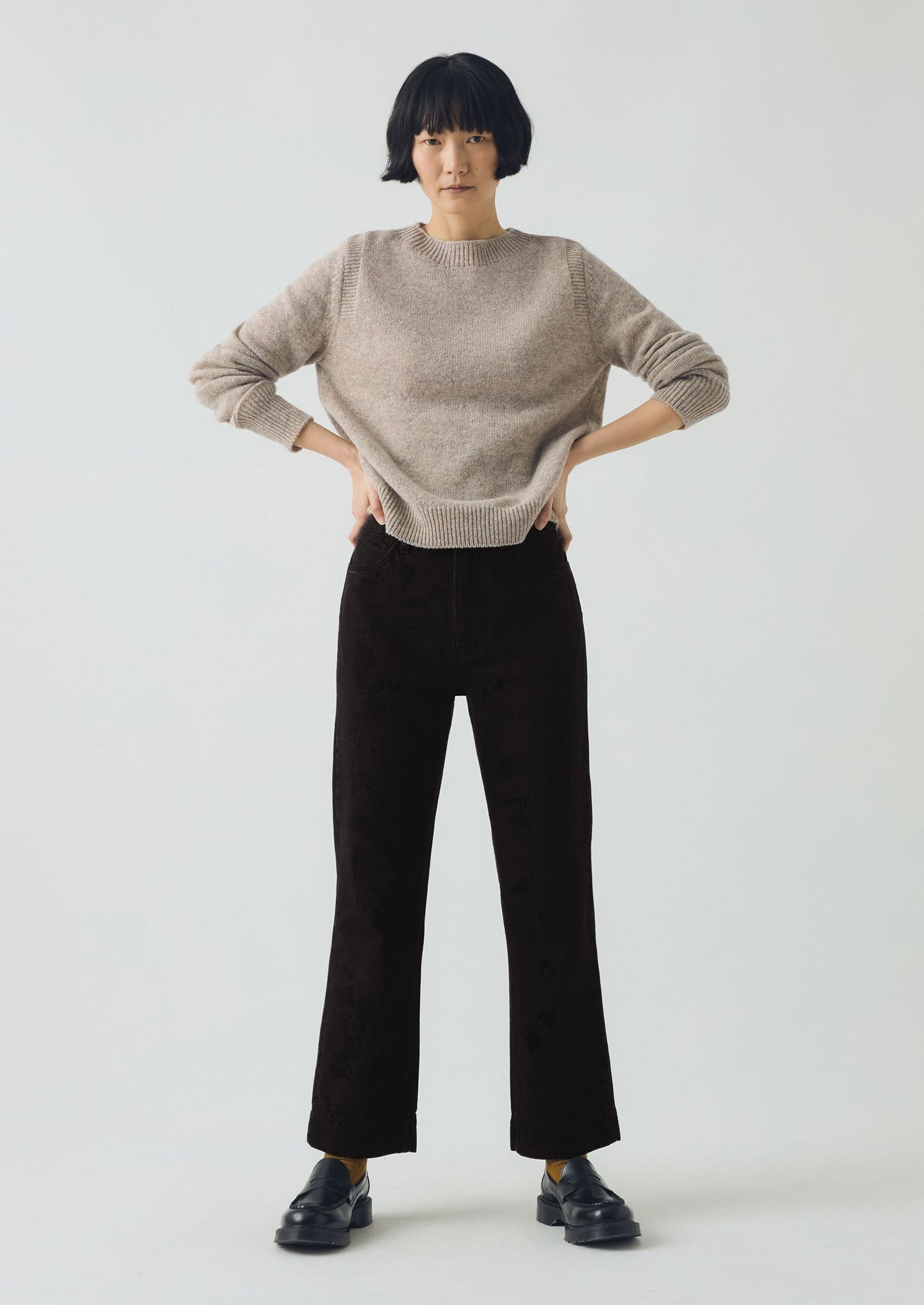 Maglione di lana color avena | Avena