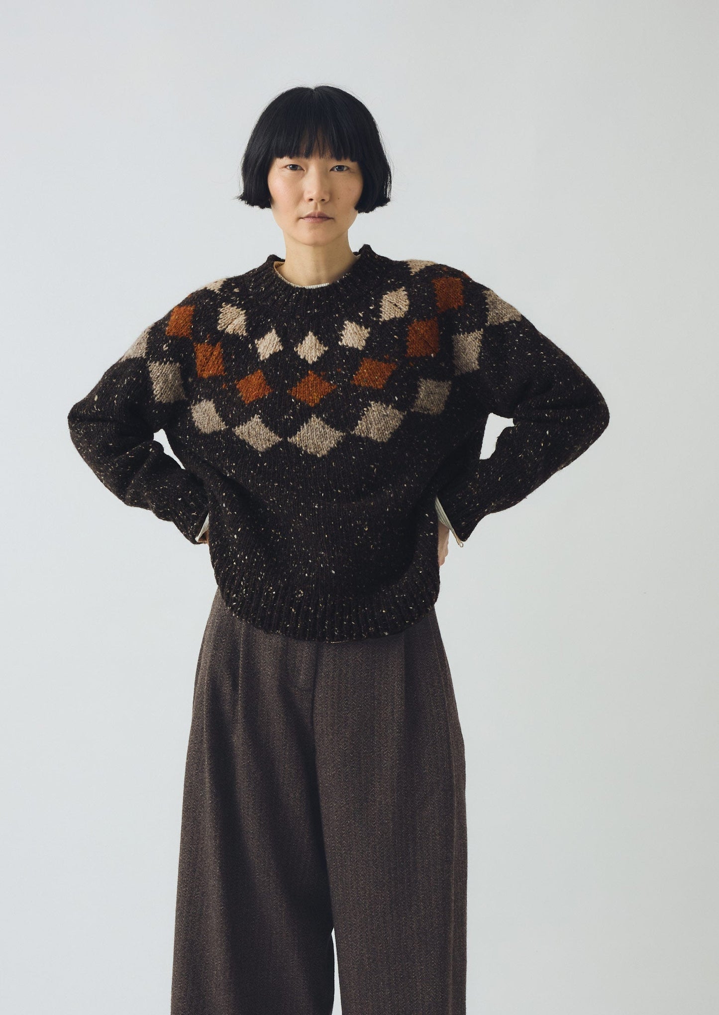 Maglione Donegal Diamond Yoke | Graphite Multi