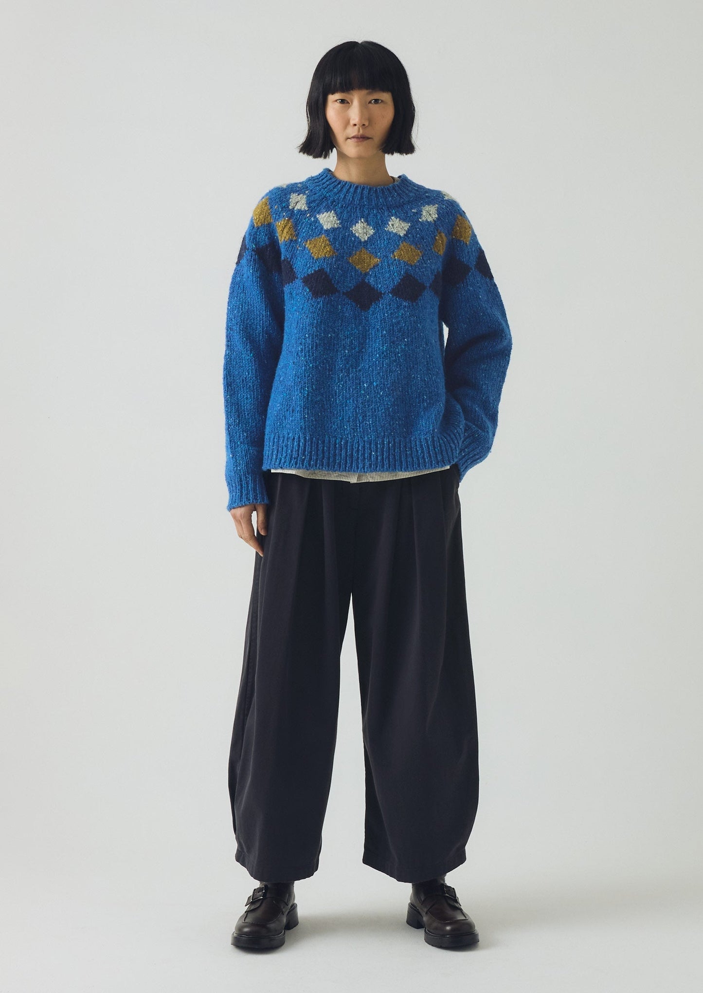 Maglione Donegal Diamond Yoke | Blu Multi