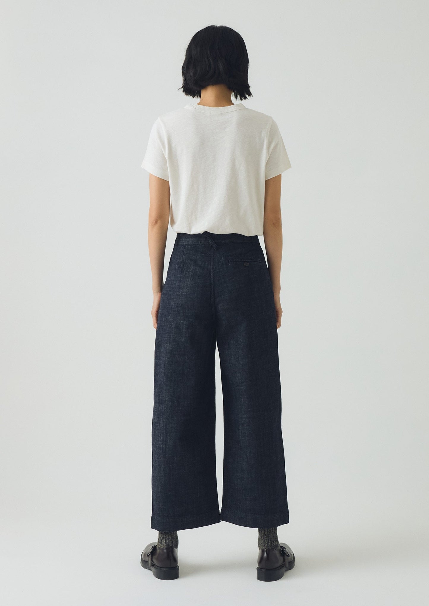 Jeans Annie Organic Denim con bottoni laterali | Indaco