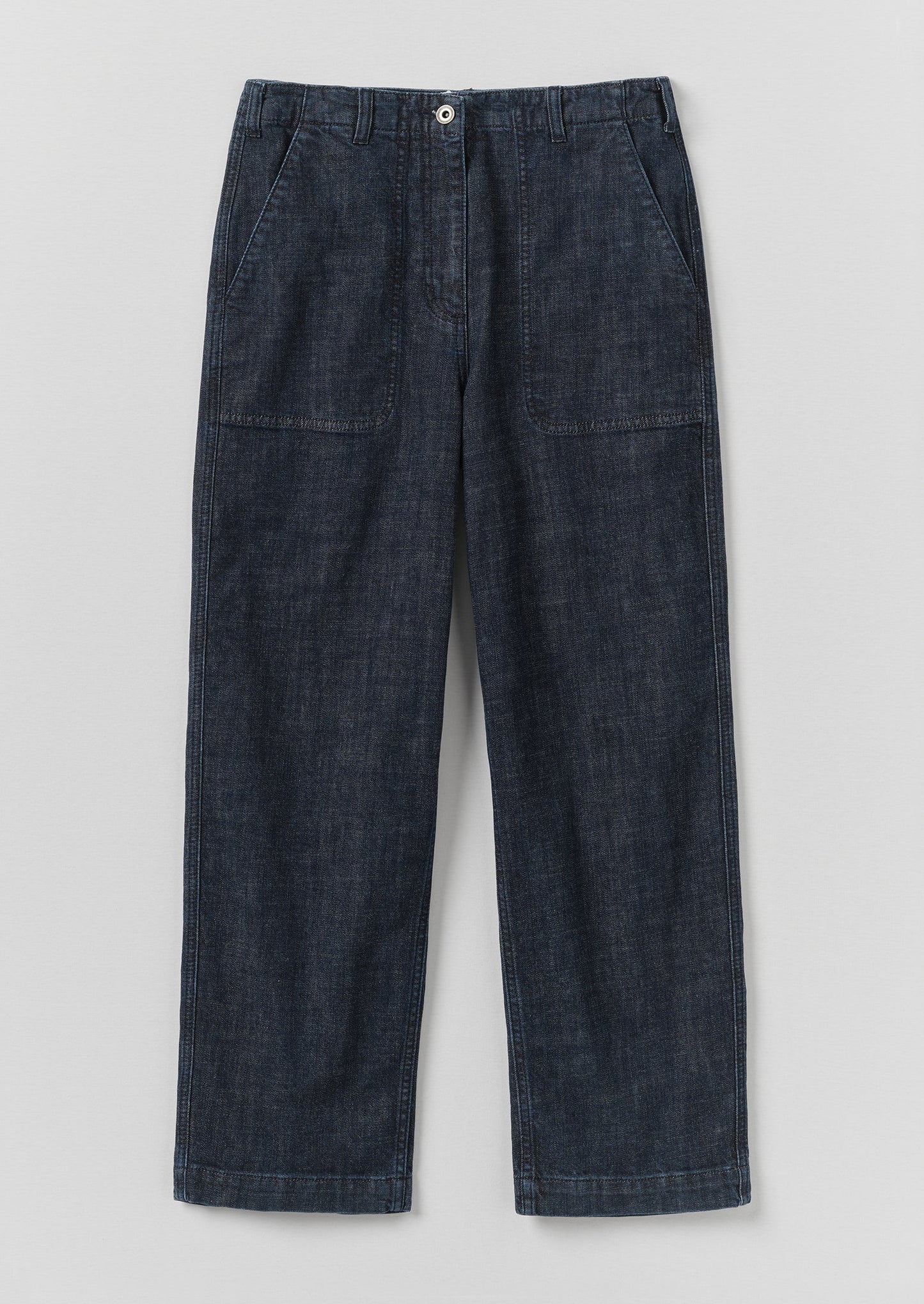 Jeans cropped biologici Ashley | Indaco