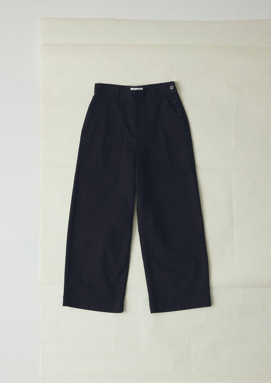 Jeans Annie Organic Denim con bottoni laterali | Nero