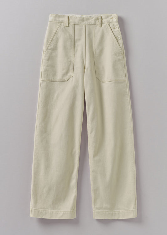 Jeans lunghi in denim biologico Annie | Ecru