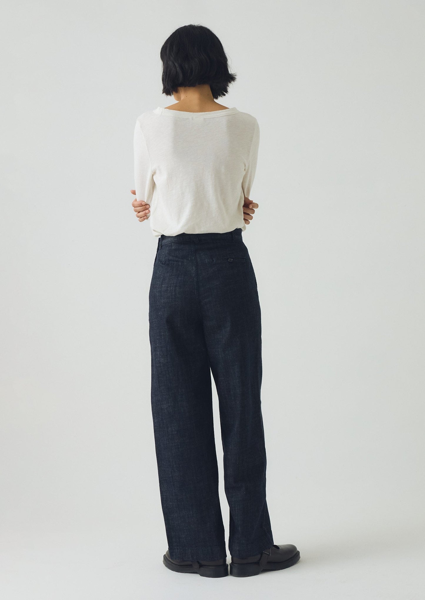 Jeans lunghi in denim biologico Annie | Indaco