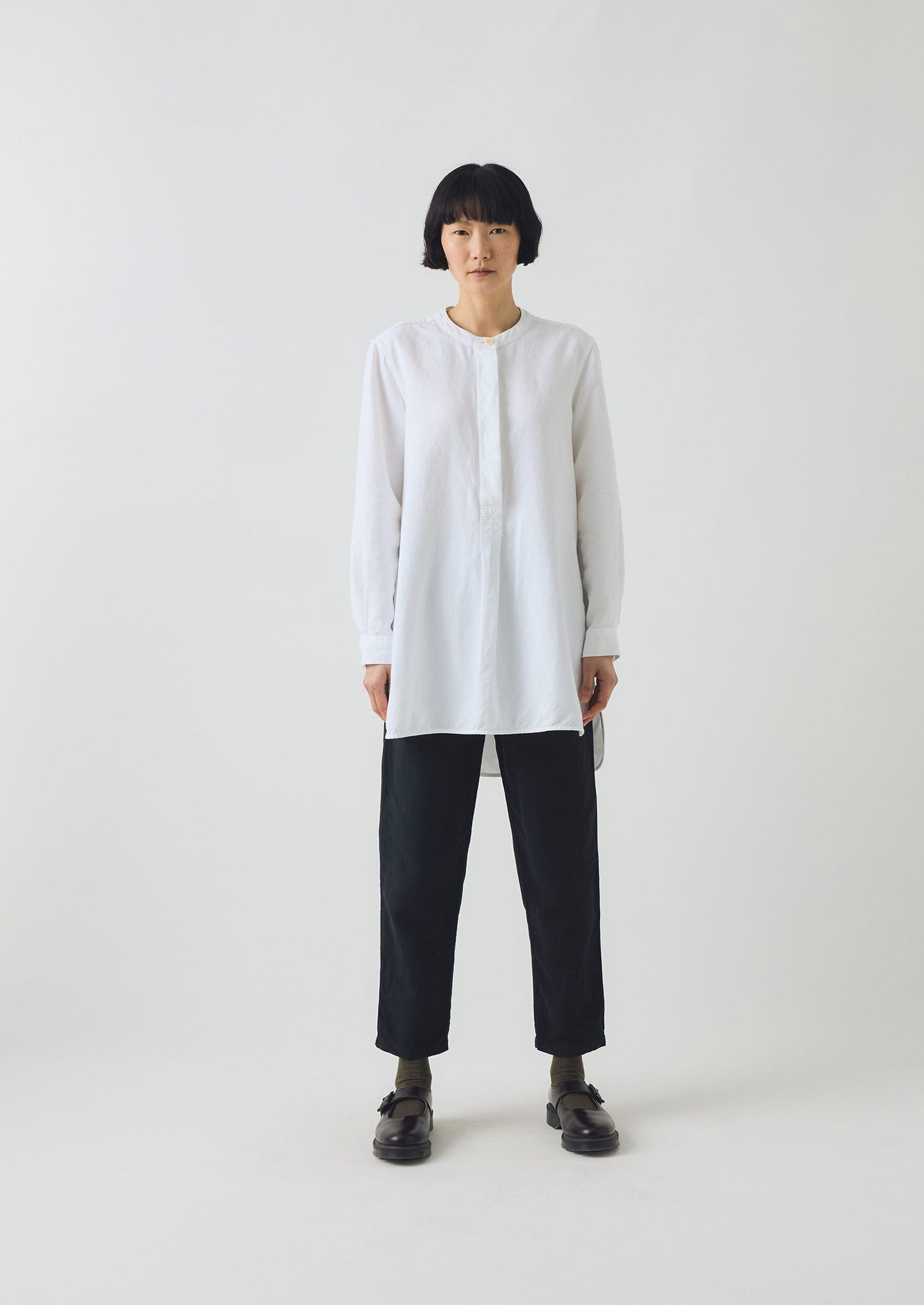 Pantaloni in cotone e lino Alix | Blu ardesia