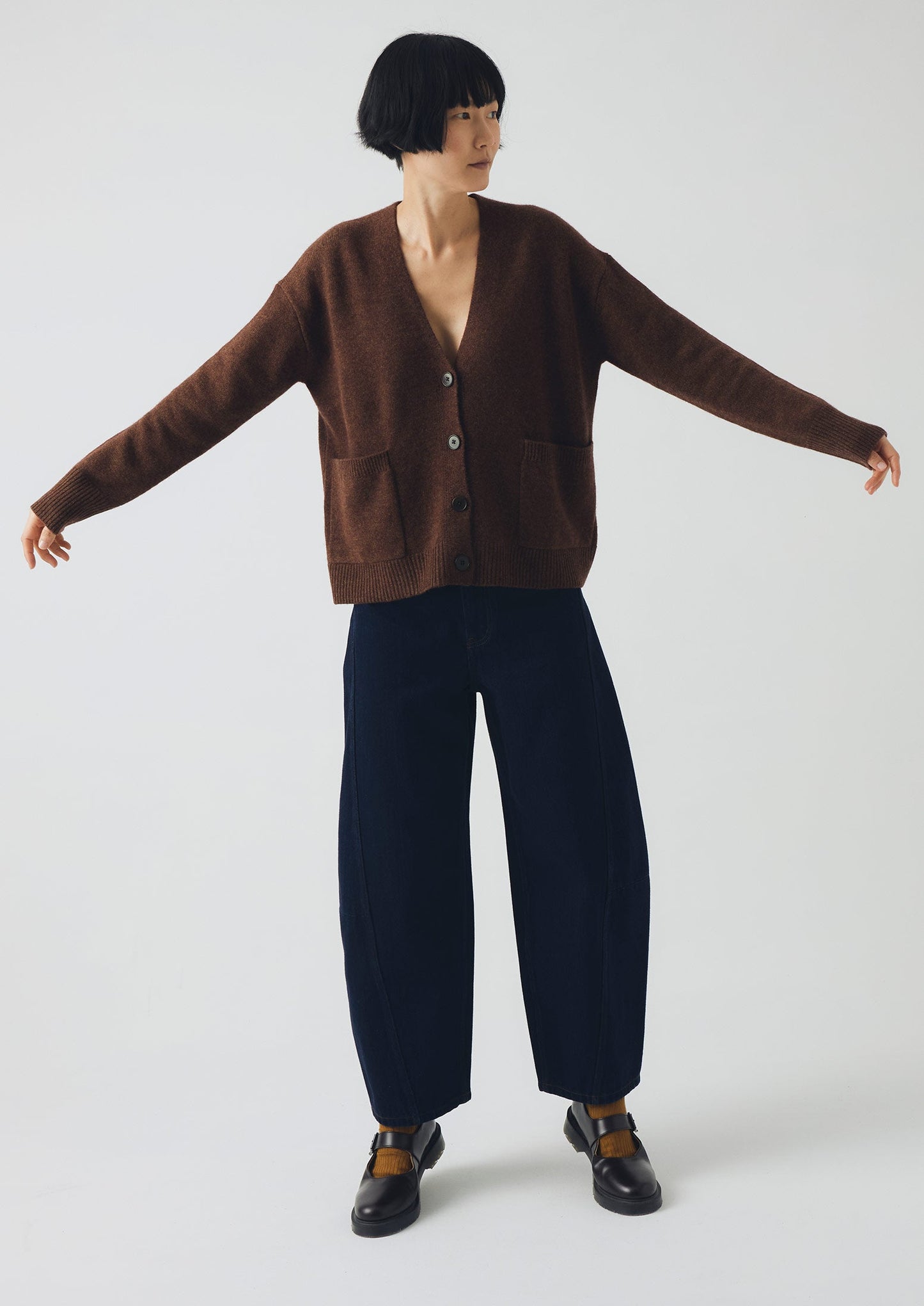 Pantaloni in denim giapponese con cuciture ritorte | Indaco