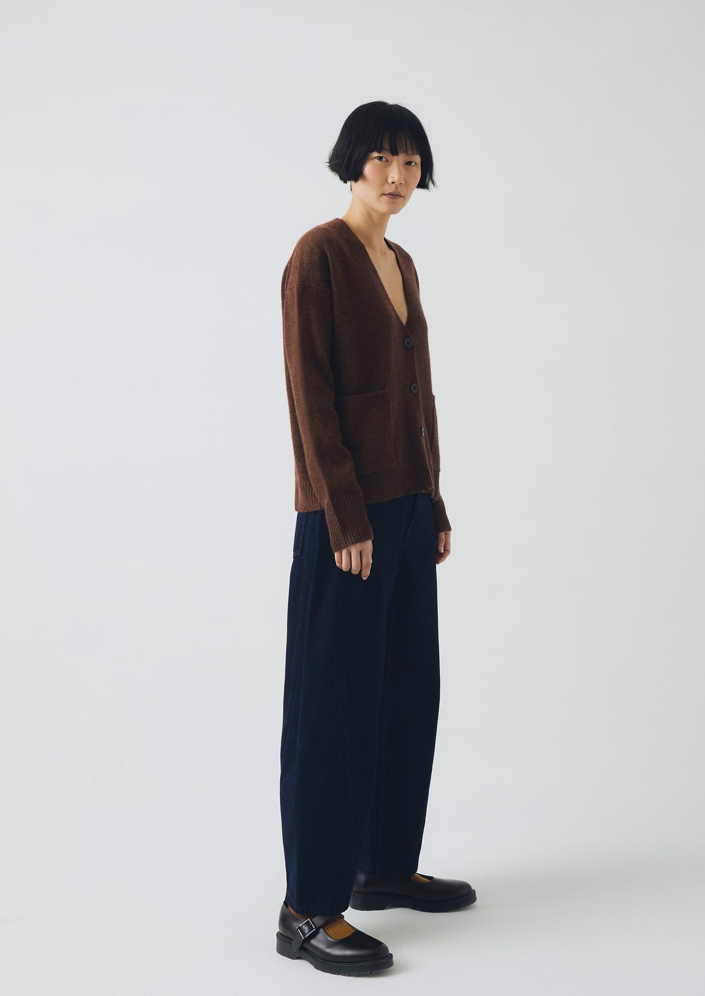 Pantaloni in denim giapponese con cuciture ritorte | Indaco