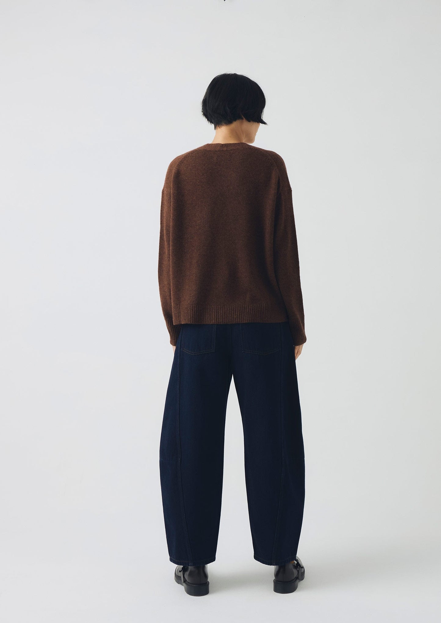 Pantaloni in denim giapponese con cuciture ritorte | Indaco
