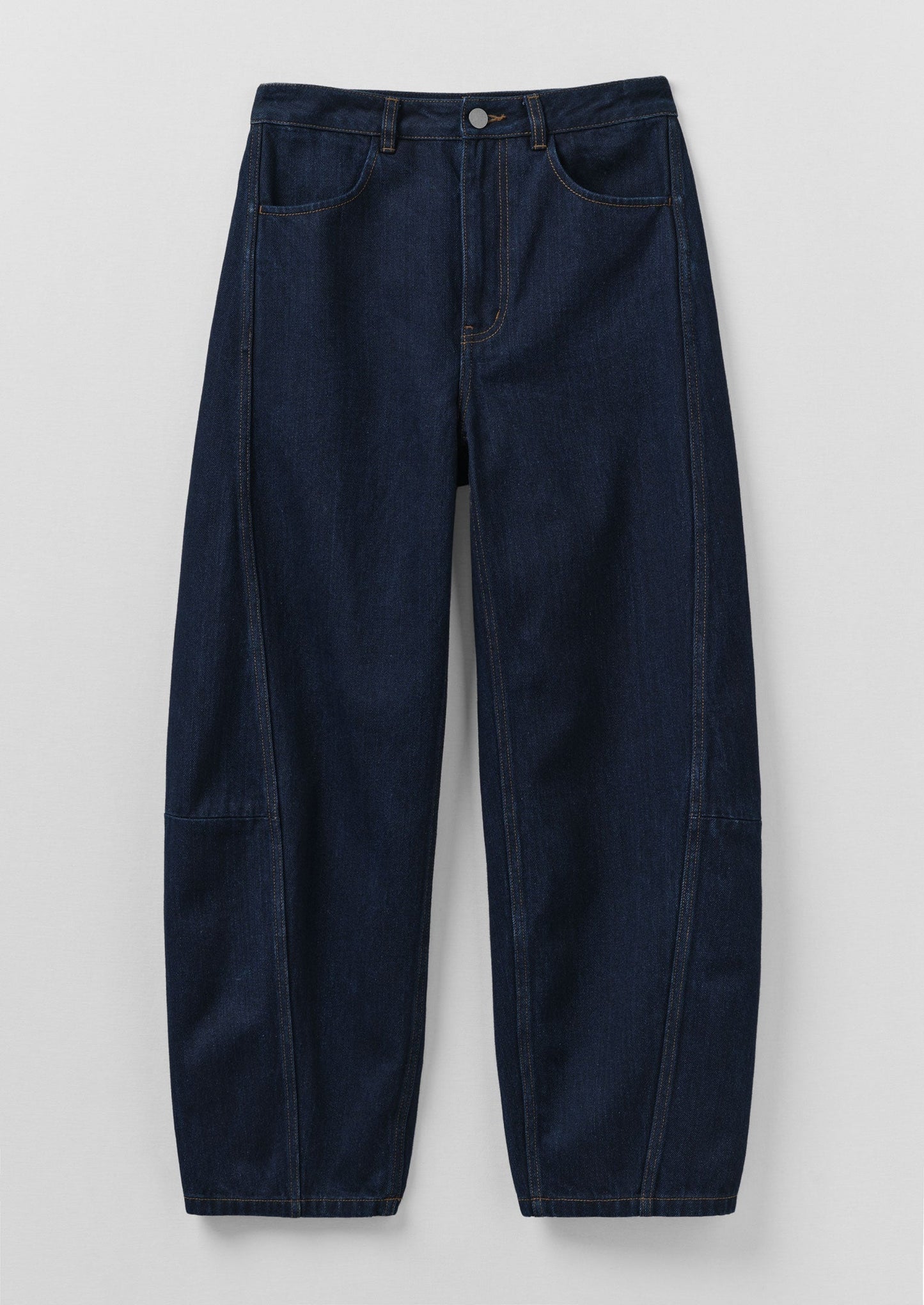 Pantaloni in denim giapponese con cuciture ritorte | Indaco