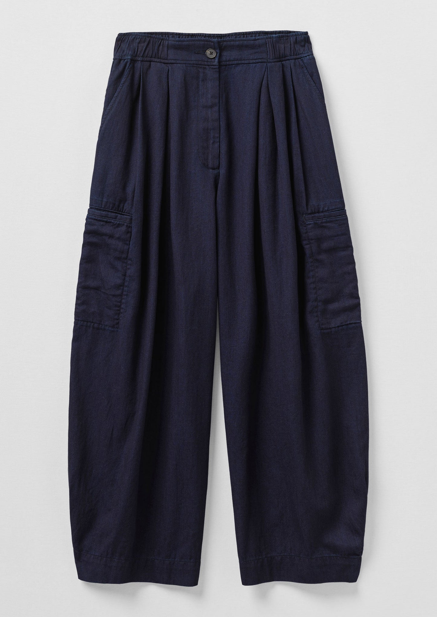 Pantaloni a gamba larga in twill di cotone | Indaco