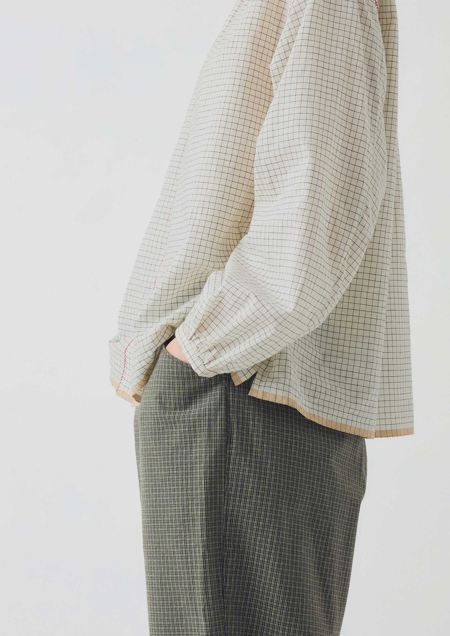 Pantaloni Alix Pixel Check | Verde Matcha