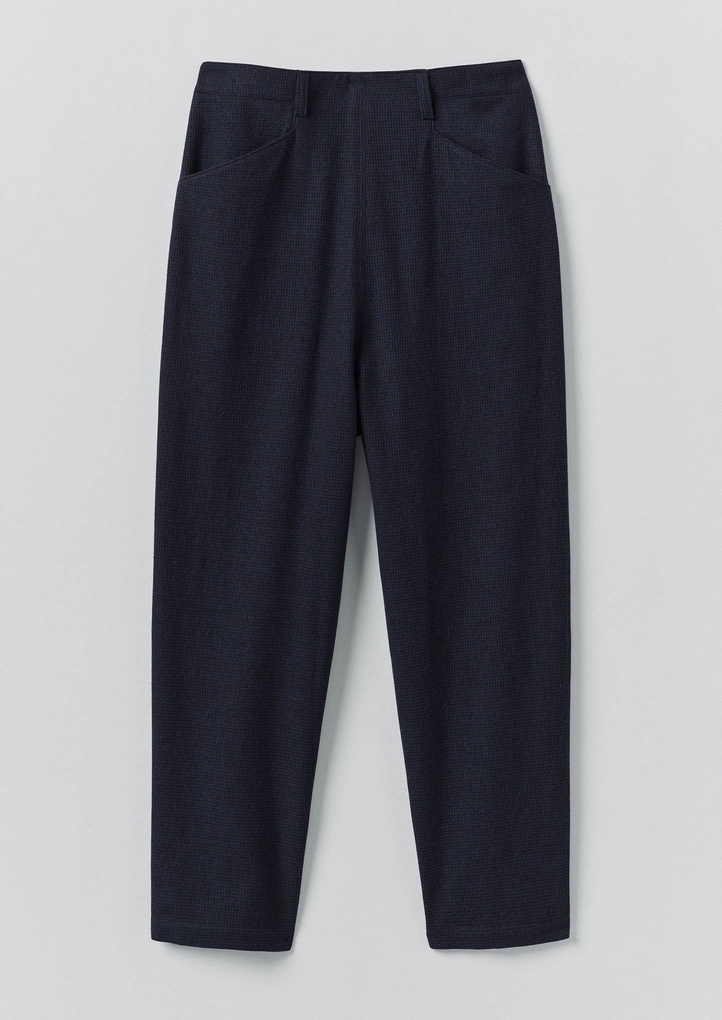 Pantaloni Alix in cotone e lana con motivo pied de poule | Blu navy scuro