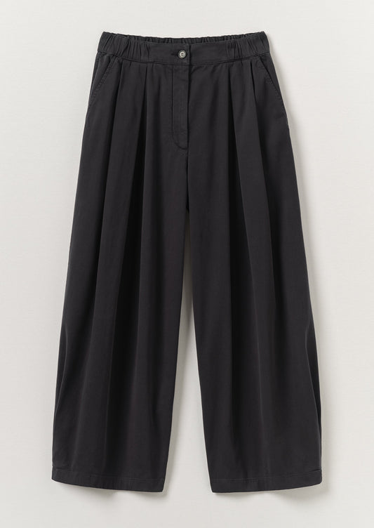 Pantaloni a gamba larga in cotone | Ardesia