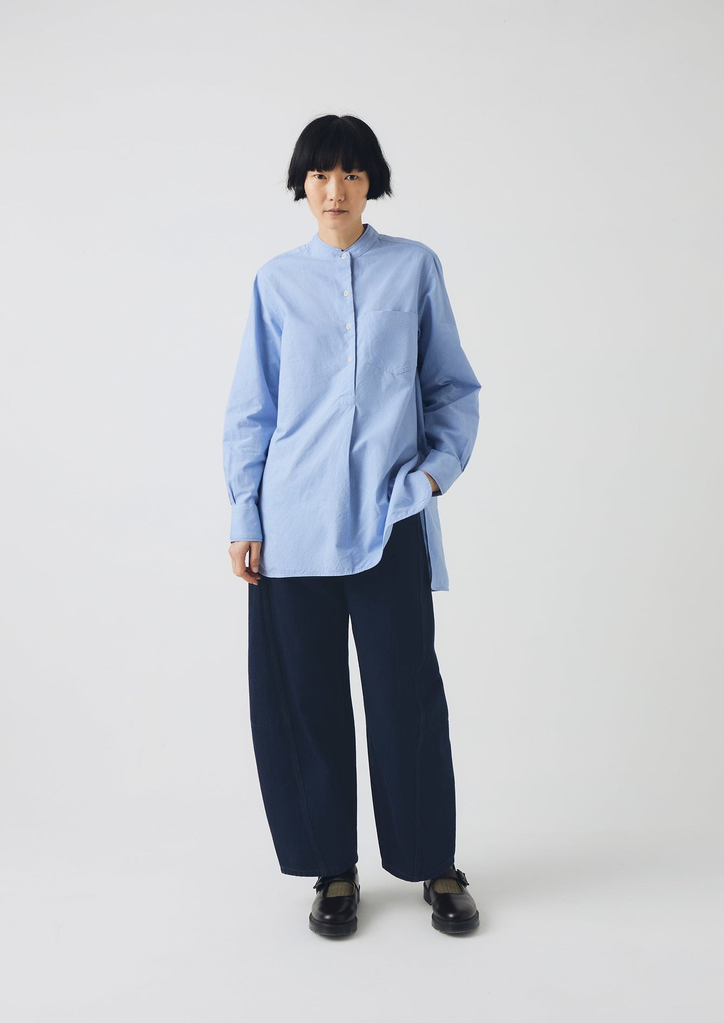 Camicia lunga in cotone Oxford Taro | Chambray