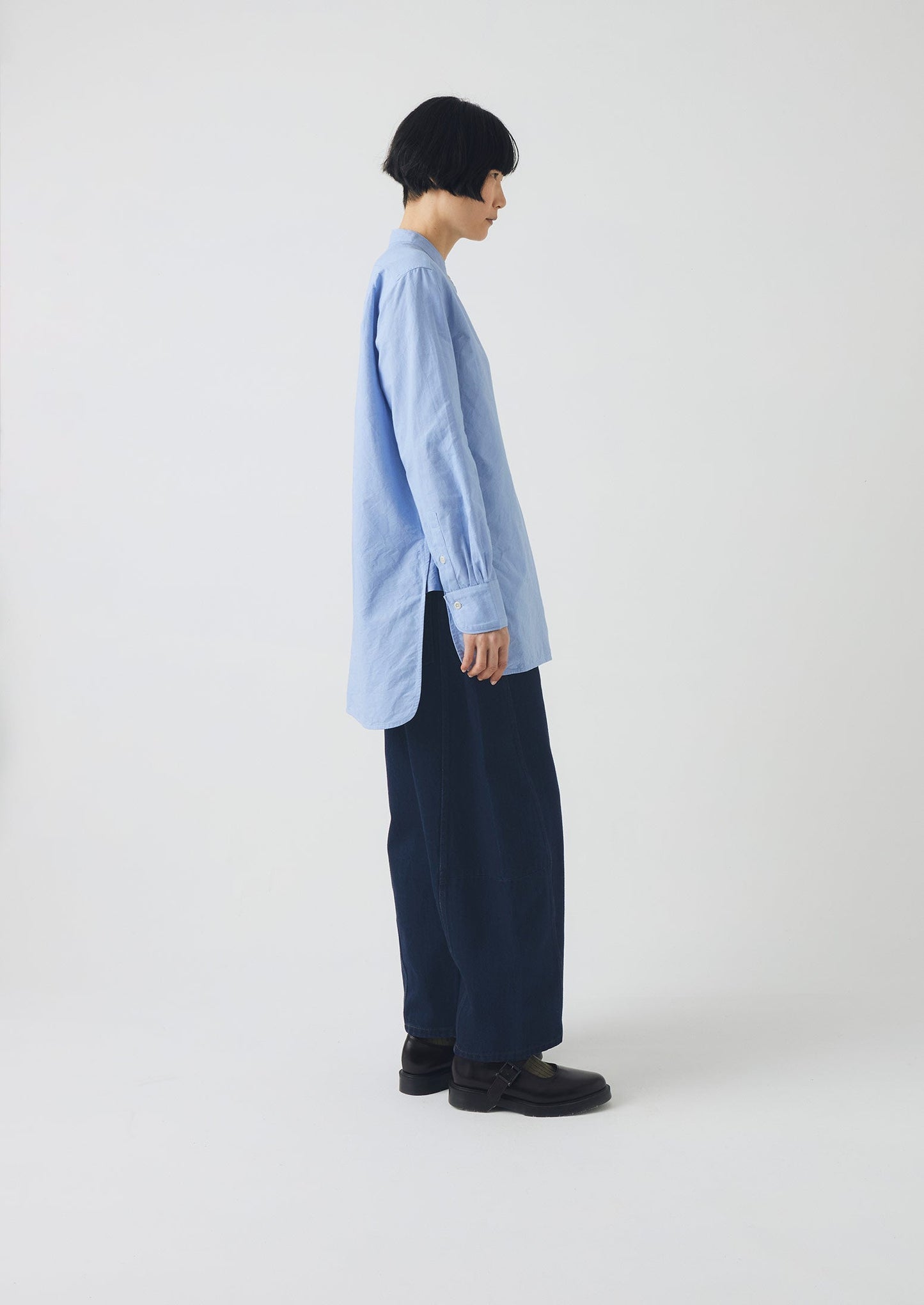 Camicia lunga in cotone Oxford Taro | Chambray