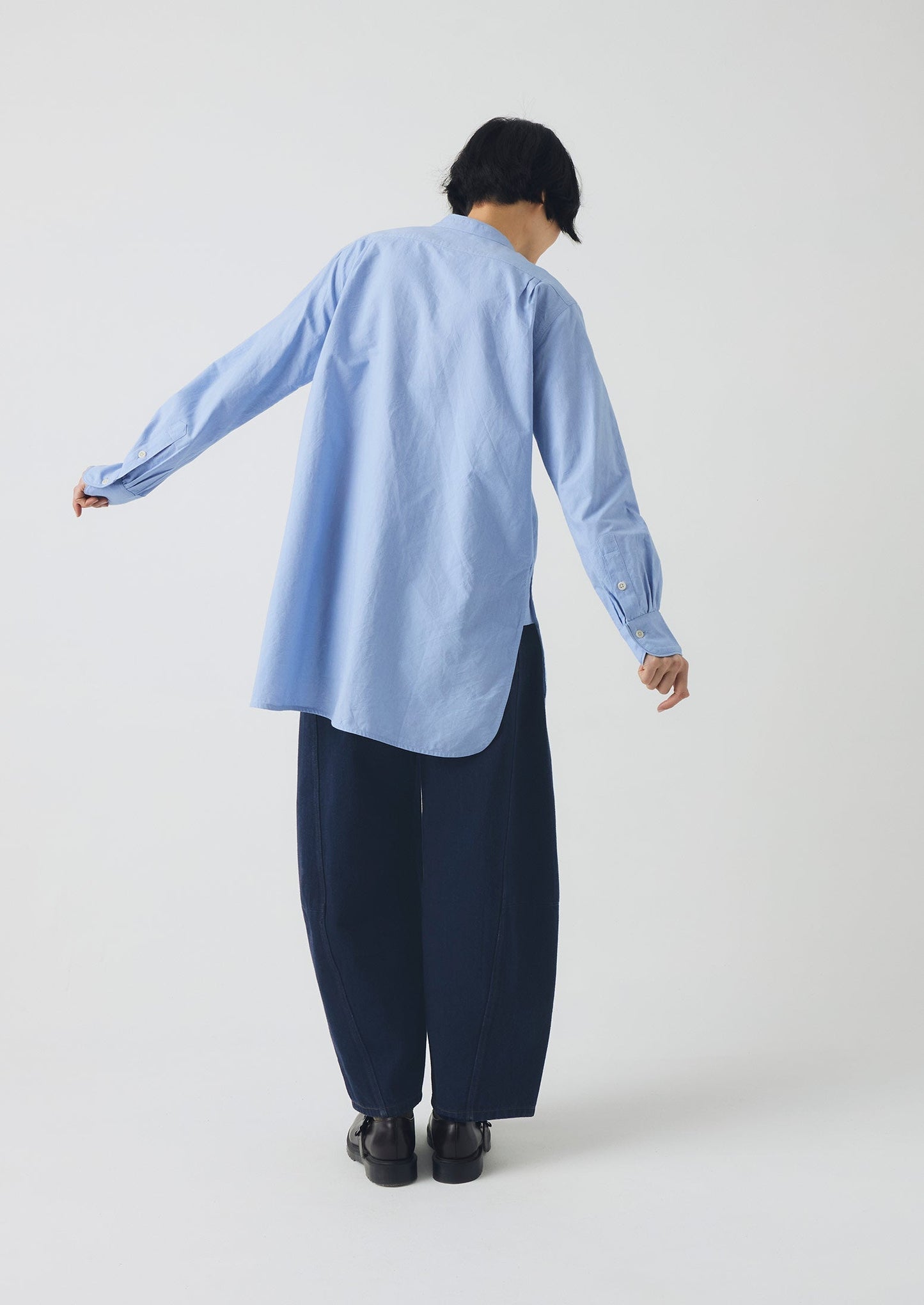 Camicia lunga in cotone Oxford Taro | Chambray