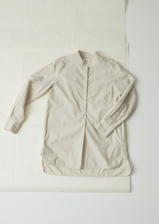 Camicia in cotone biologico a righe Taro | Blu sbiadito dal sole