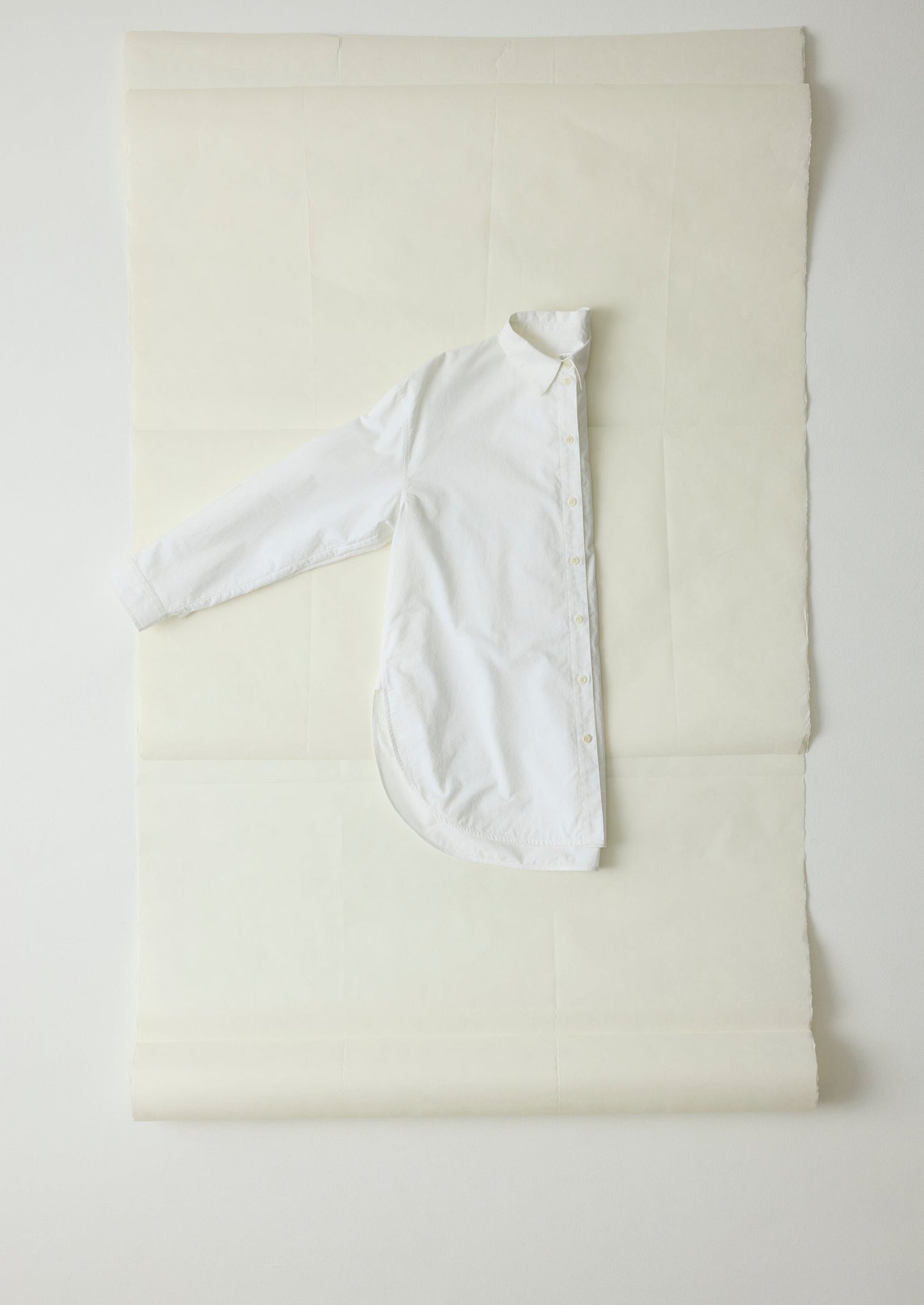 Camicia lunga oversize in cotone Oxford | Bianca