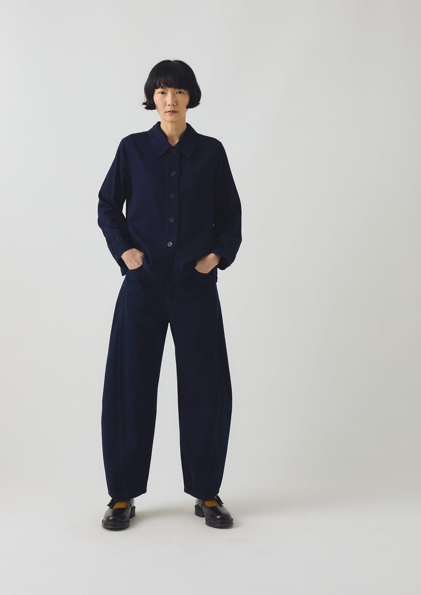 Camicia in twill di cotone indaco Baya | Indaco