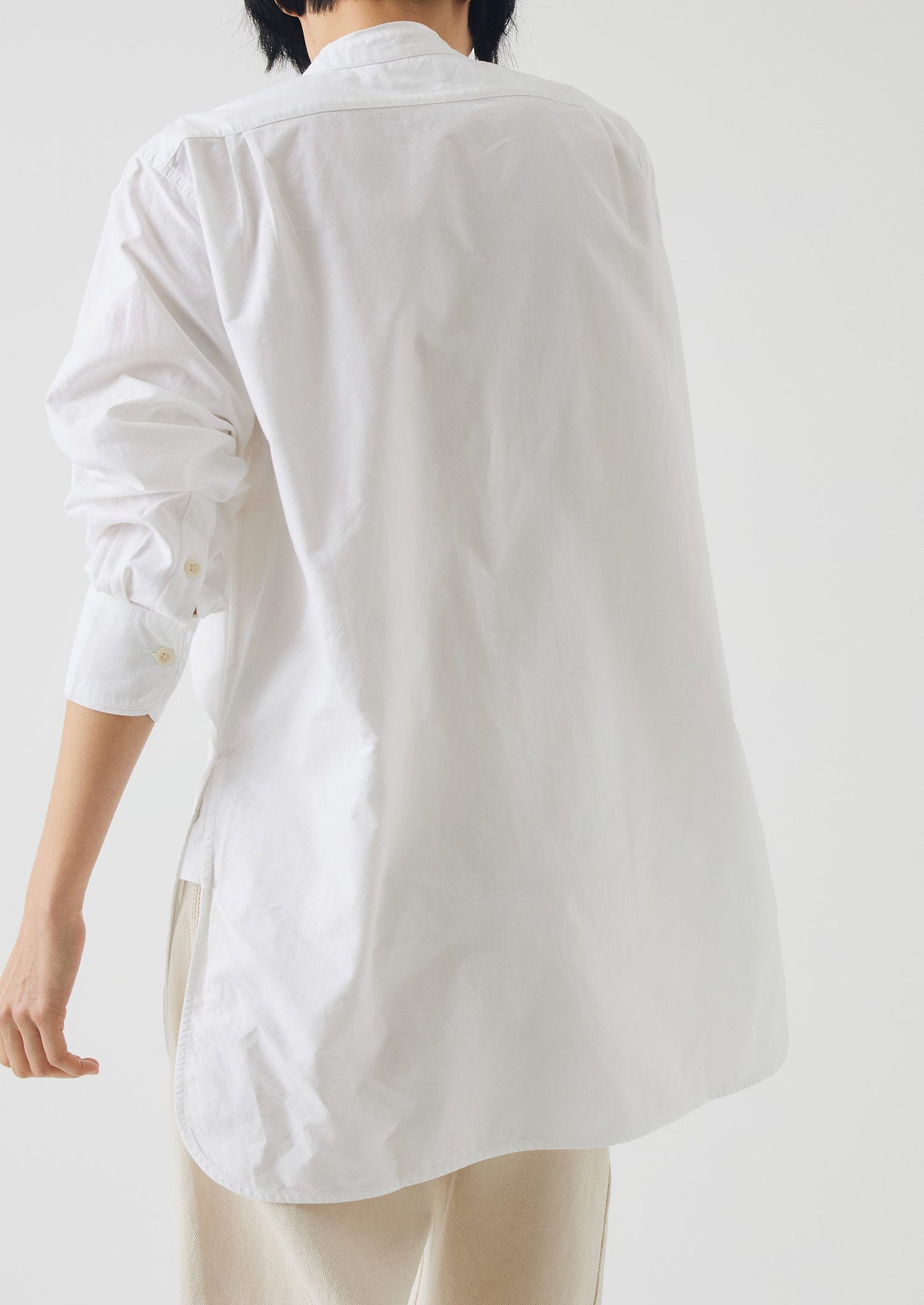 Camicia lunga in cotone Oxford Taro | Bianca