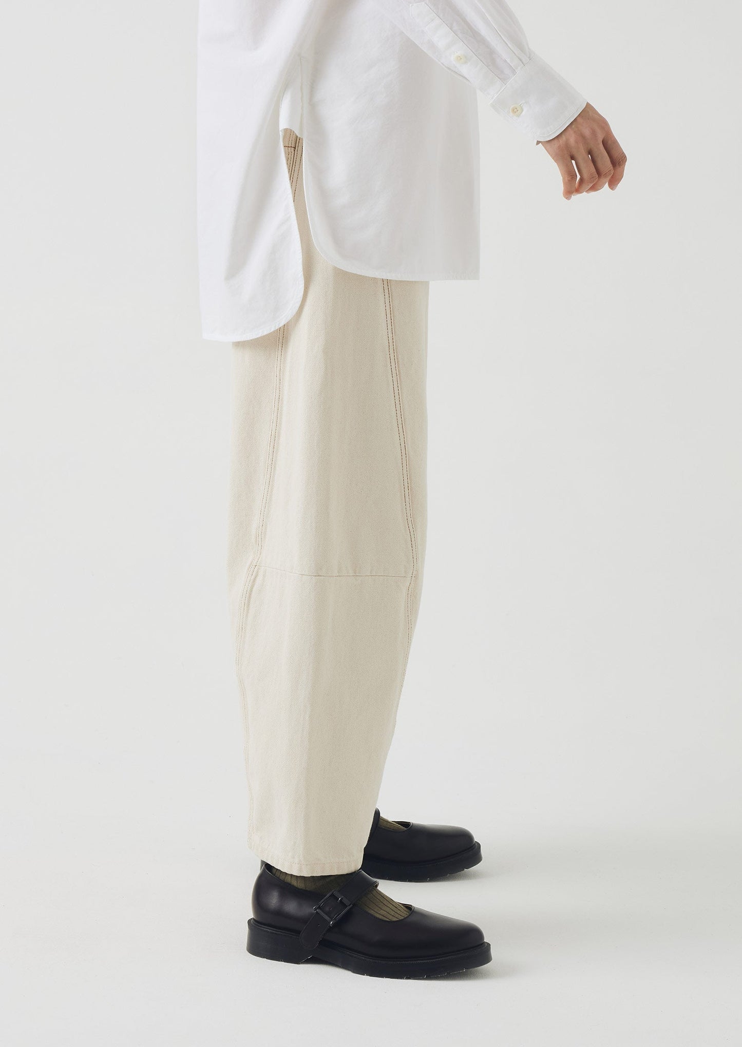 Camicia lunga in cotone Oxford Taro | Bianca