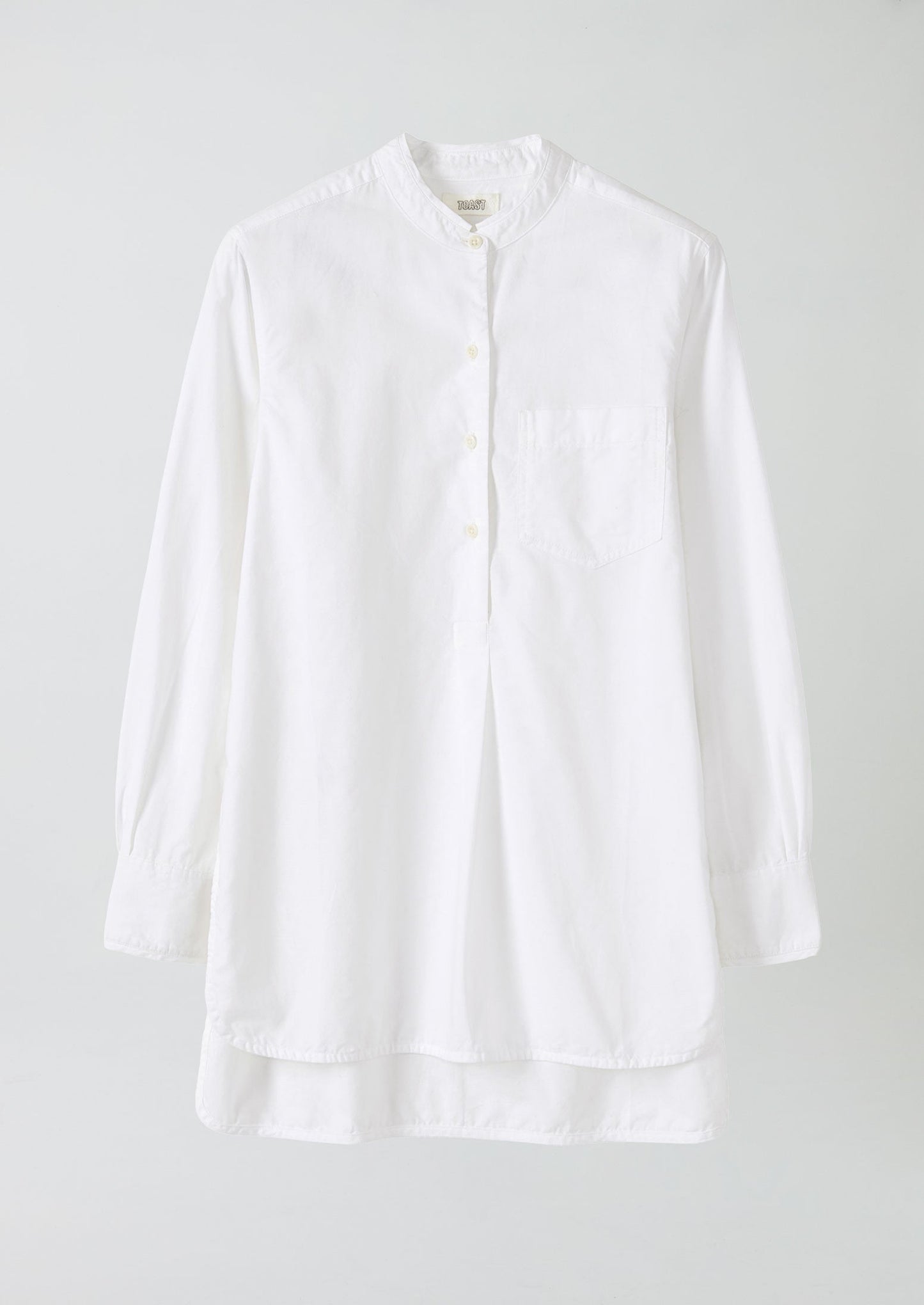 Camicia lunga in cotone Oxford Taro | Bianca