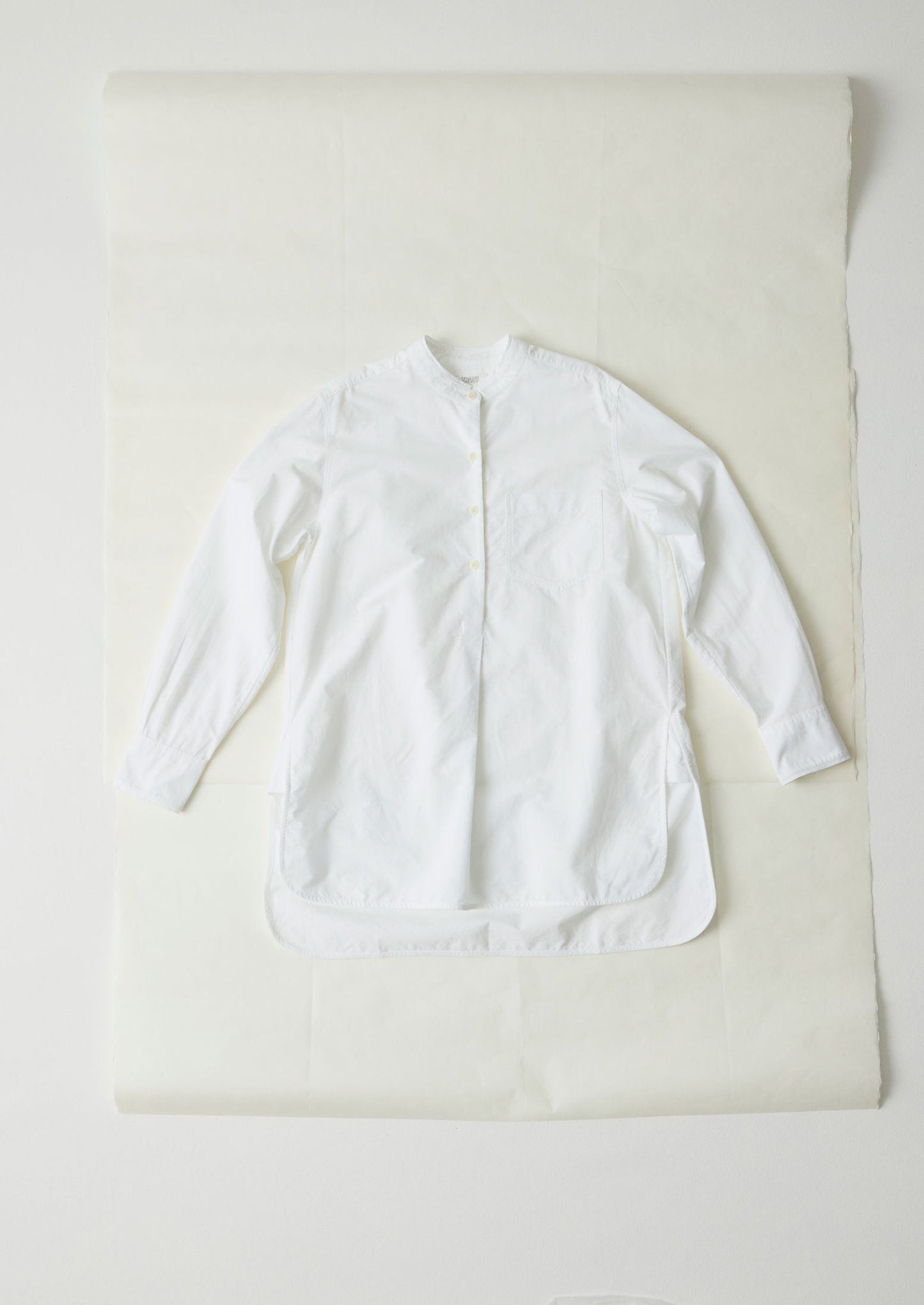 Camicia lunga in cotone Oxford Taro | Bianca