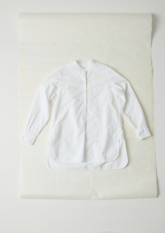 Camicia lunga in cotone Oxford Taro | Bianca