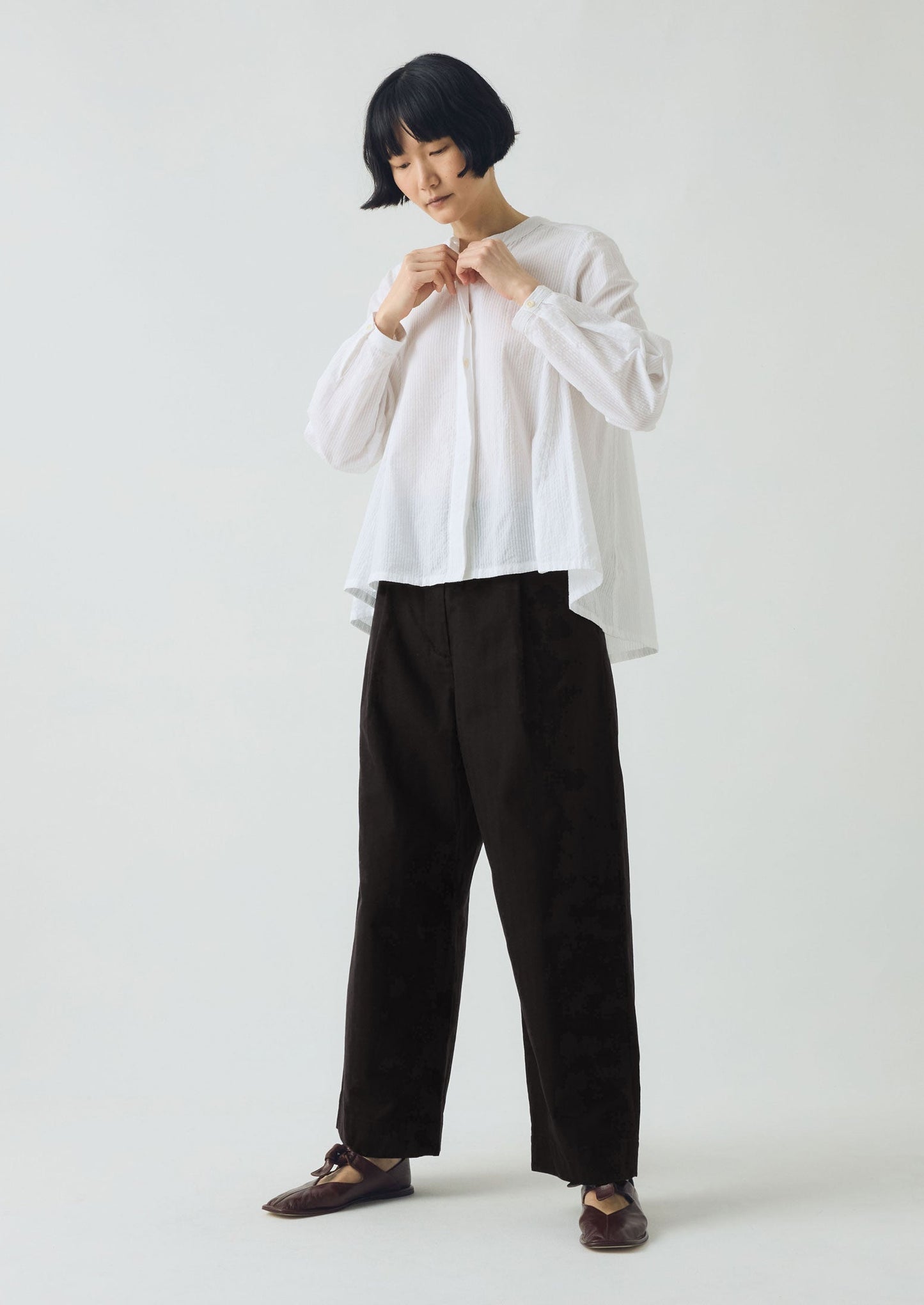 Camicia in cotone seersucker | Sale bianco