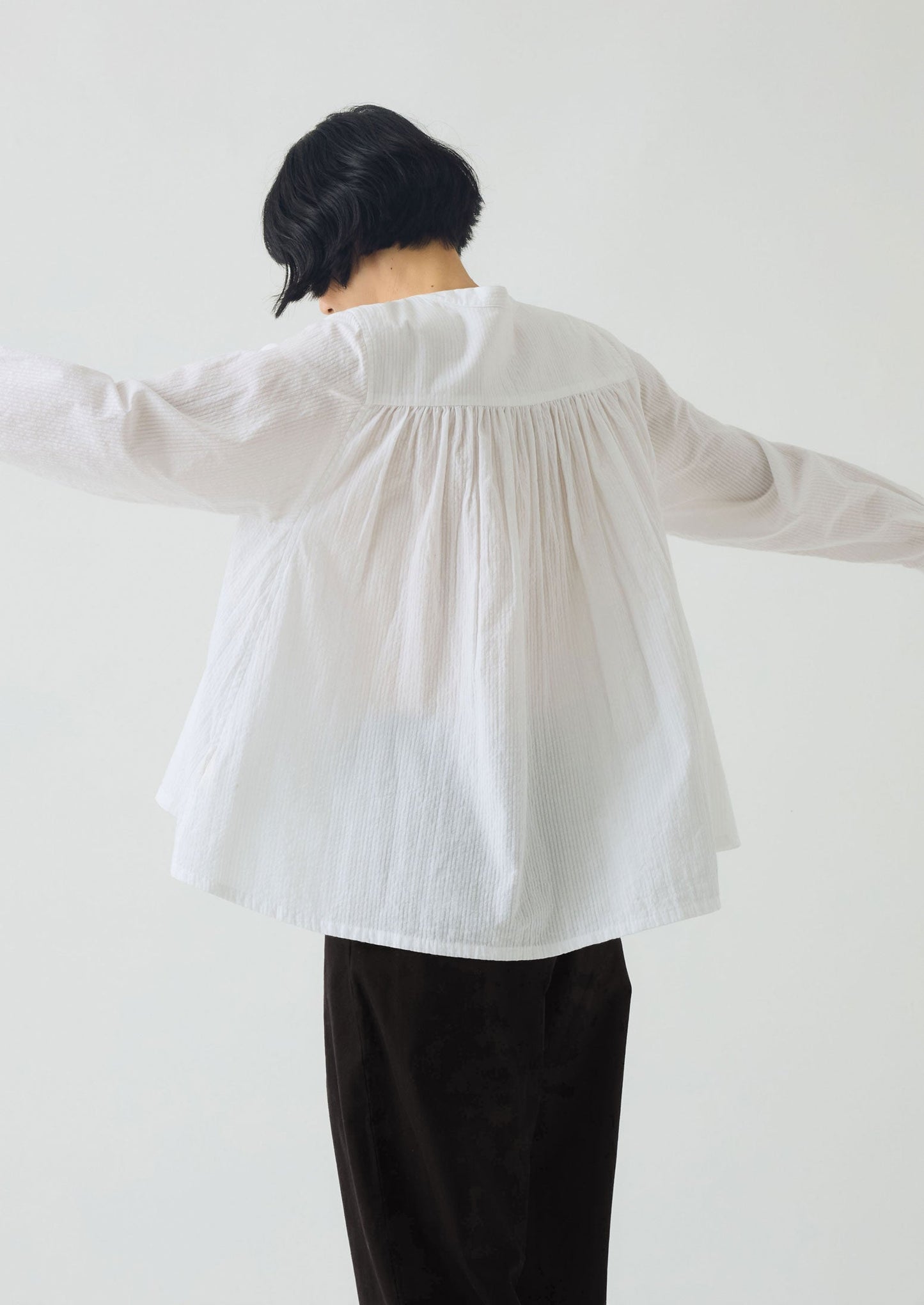 Camicia in cotone seersucker | Sale bianco