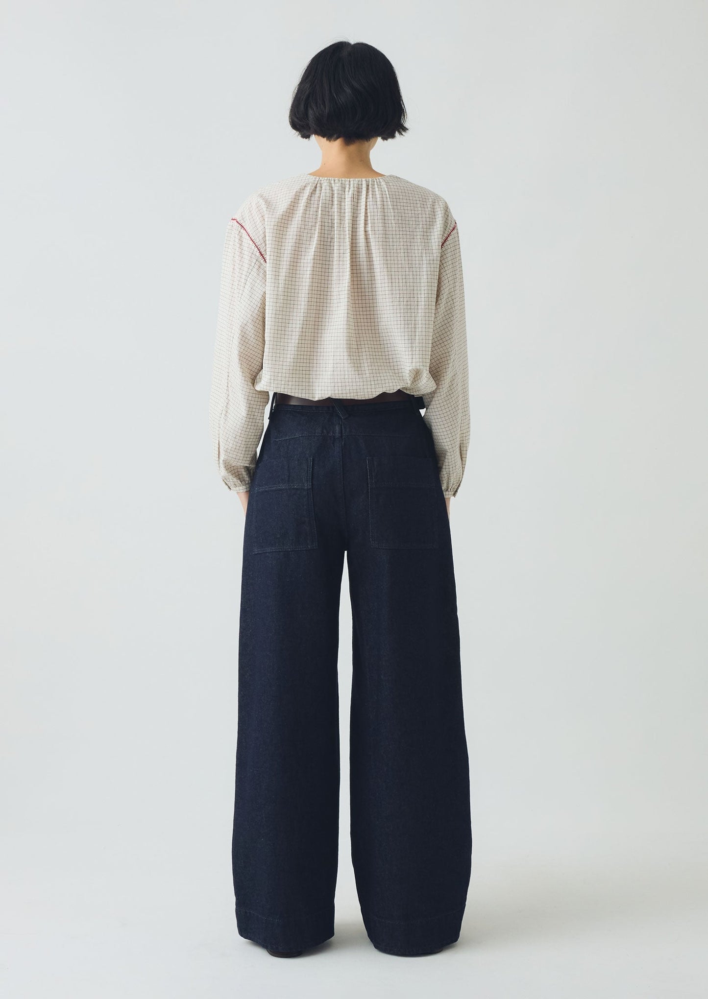 Pantaloni in denim a gamba larga | Indaco