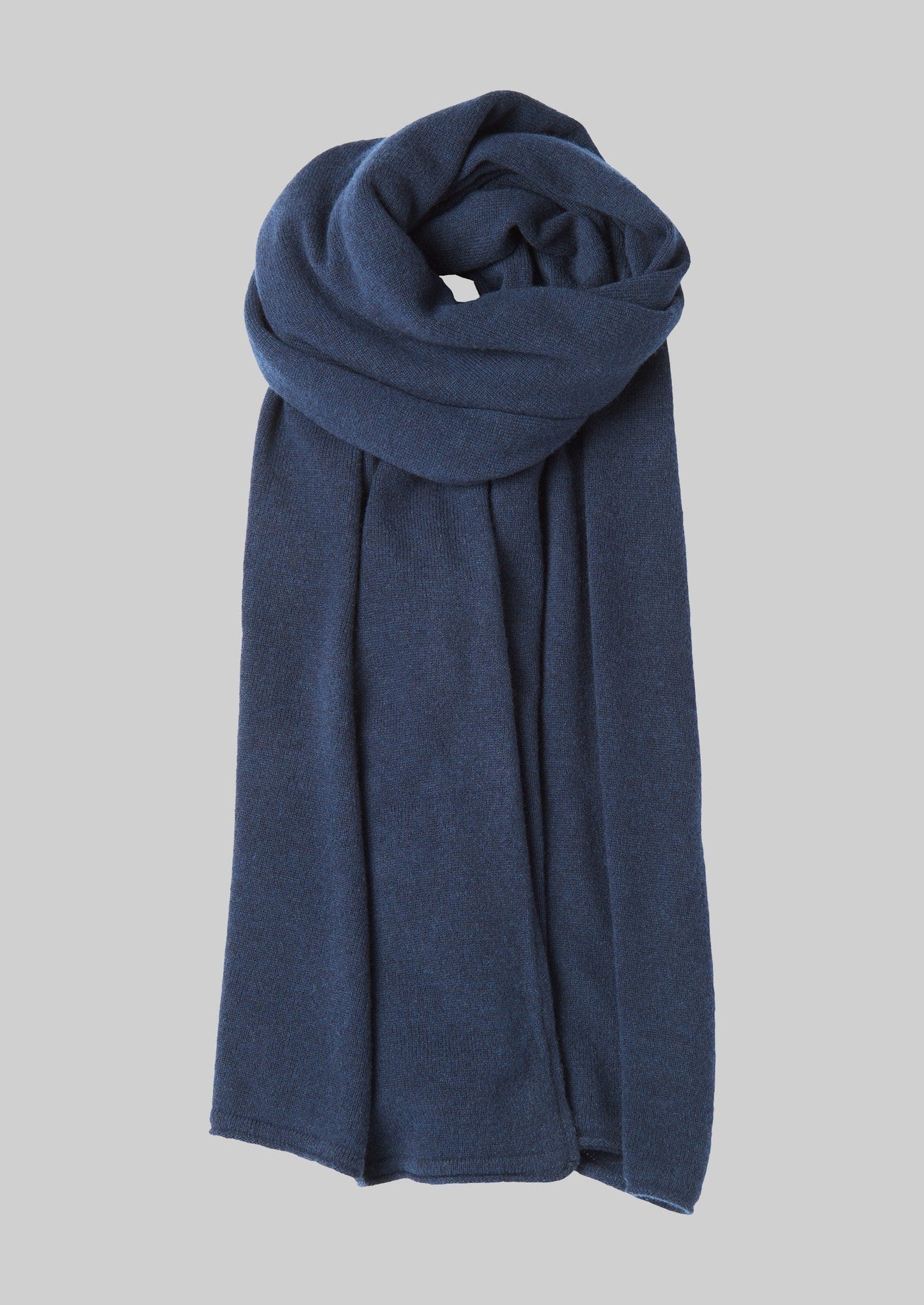 Sciarpa avvolgente in lana e cashmere | Blu navy