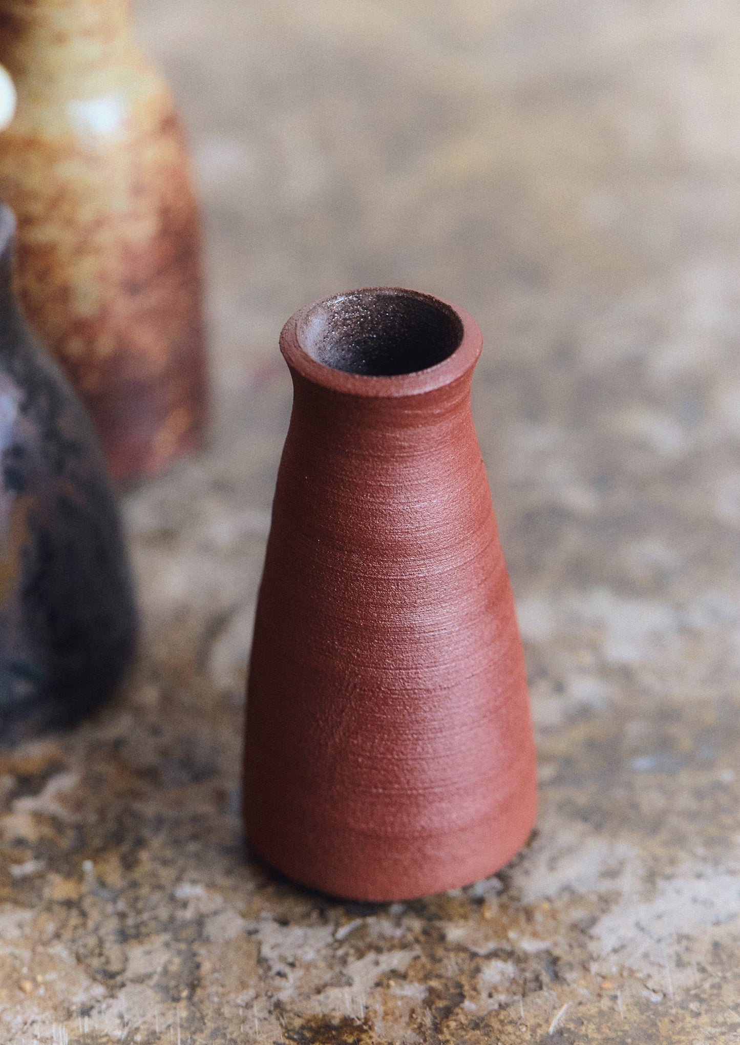Laerke Moller Hansen Mini vaso in gres rosso | Terracotta