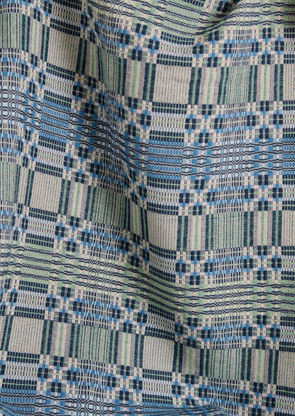 Sabine Van der Sande Plaid tessuto a mano | Blu