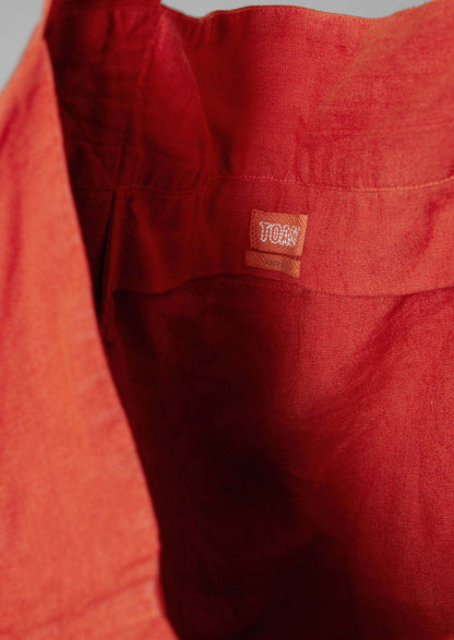 Borsa in lino tinto in capo | Peperoncino rosso