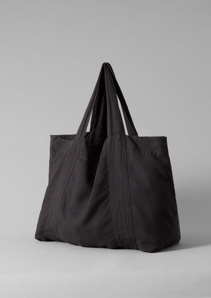 Borsa in lino tinto in capo | Pepe nero