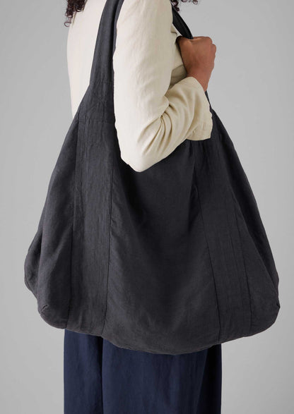 Borsa in lino tinto in capo | Pepe nero