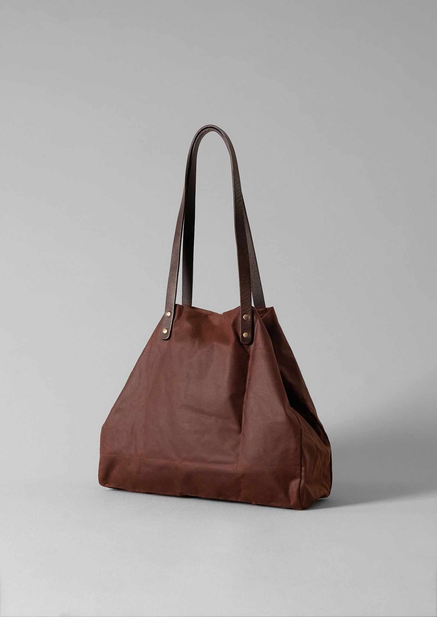 Borsa tote in cotone cerato Kate Sheridan | Castagna