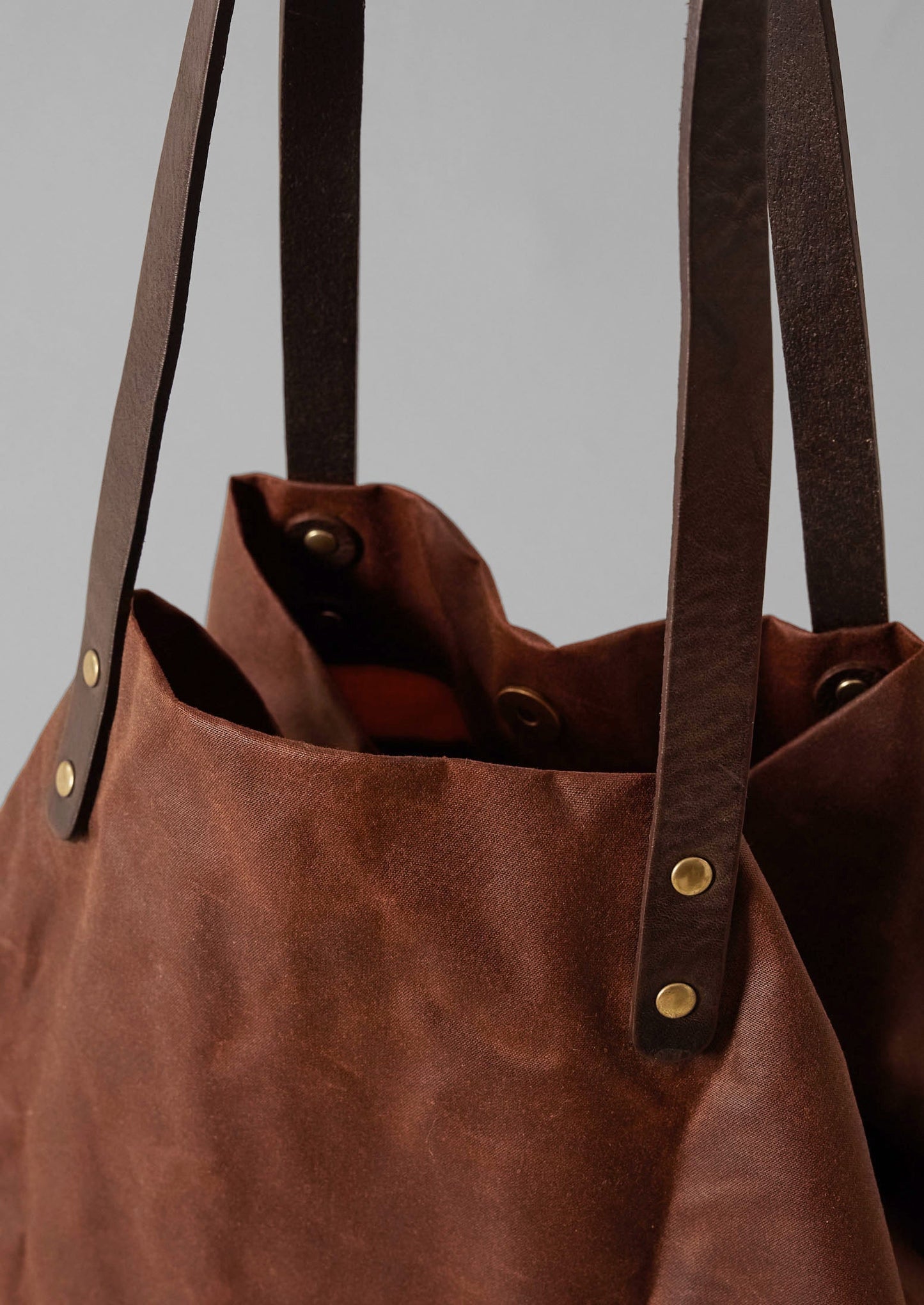 Borsa tote in cotone cerato Kate Sheridan | Castagna