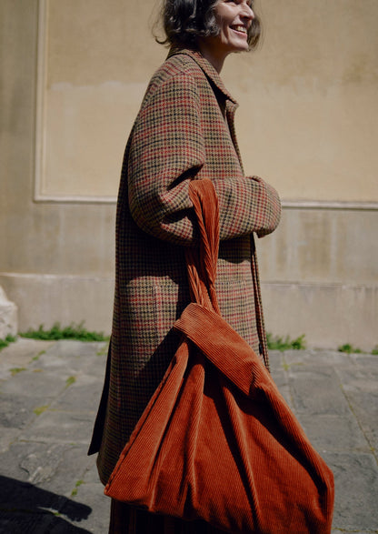 Borsa con nodo in cordoncino di cotone | Terra di Siena bruciata