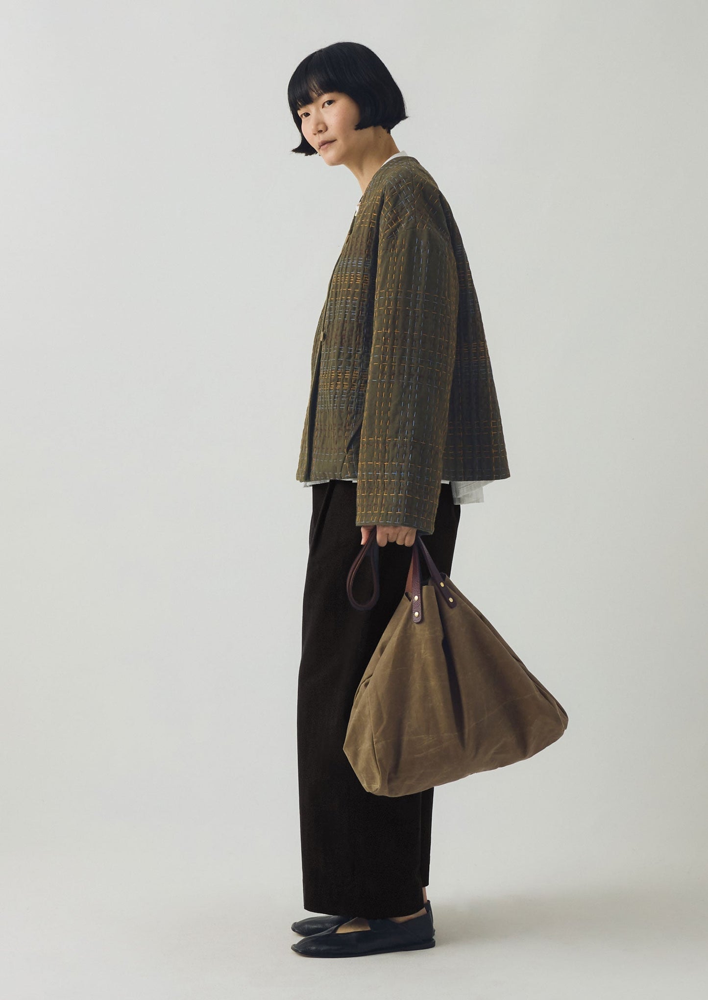 Borsa tote in cotone cerato Kate Sheridan | Sabbia