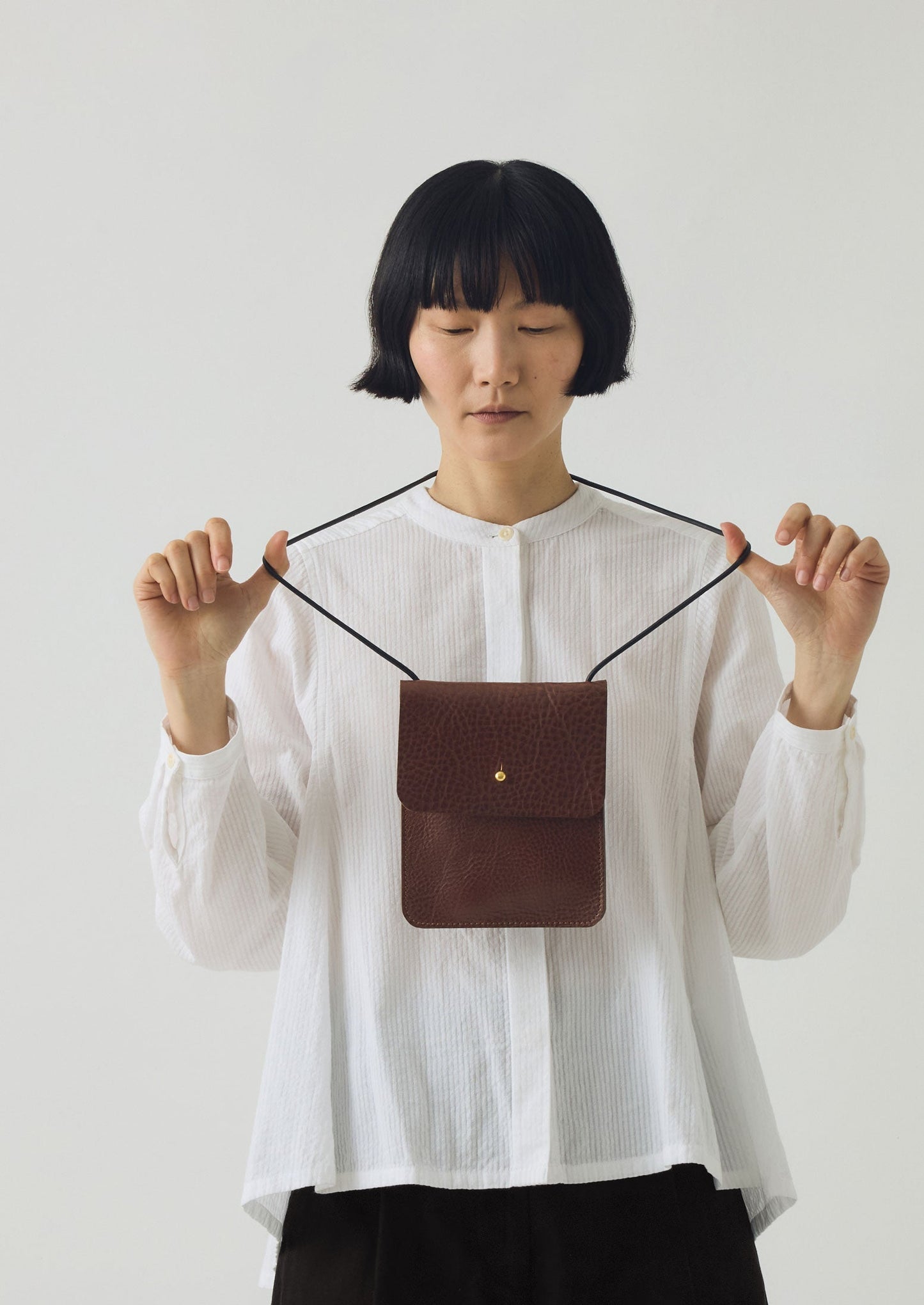 Borsa Erin in pelle di Kate Sheridan | Castagna